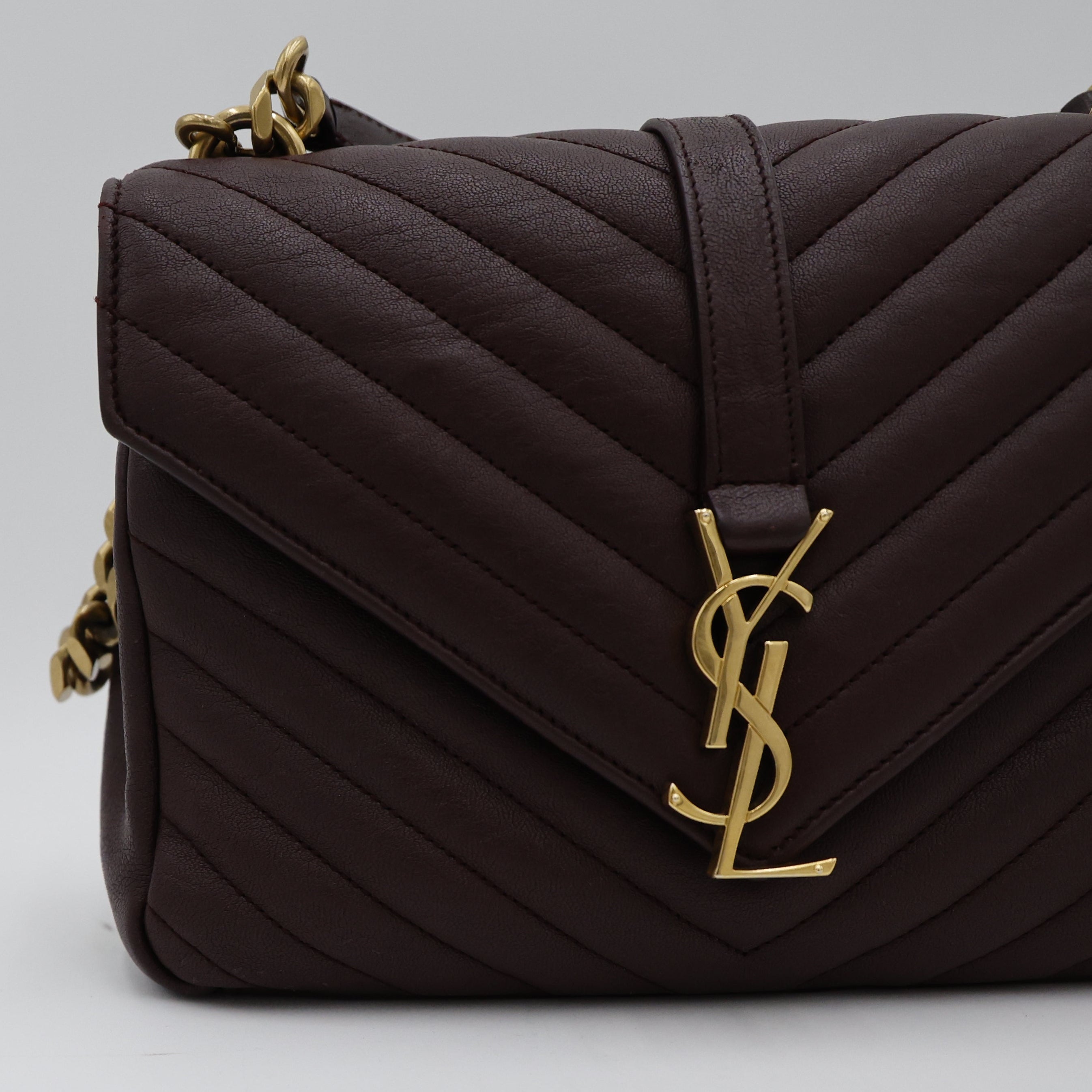 Saint Laurent College Medium Bordeaux
