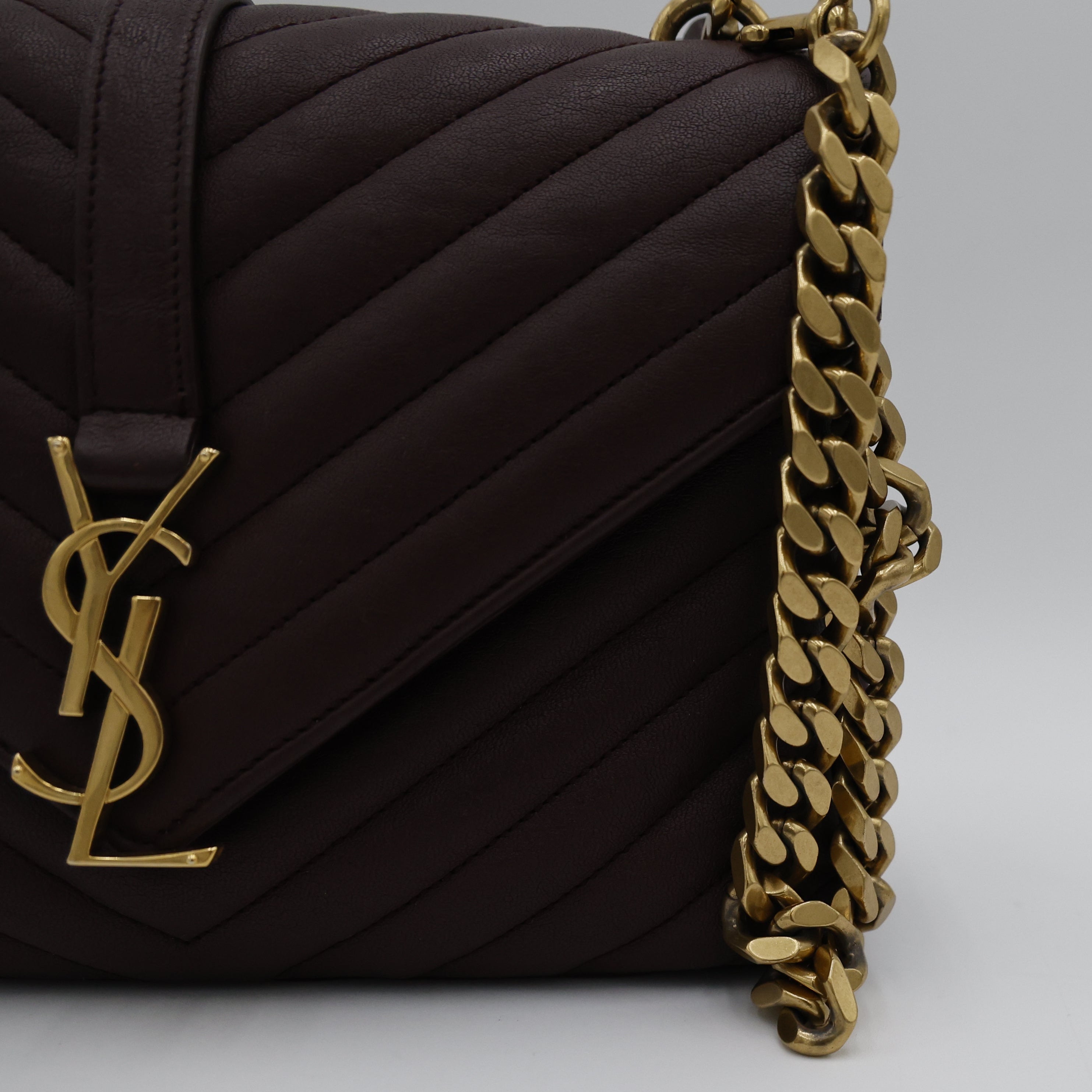 Saint Laurent College Medium Bordeaux