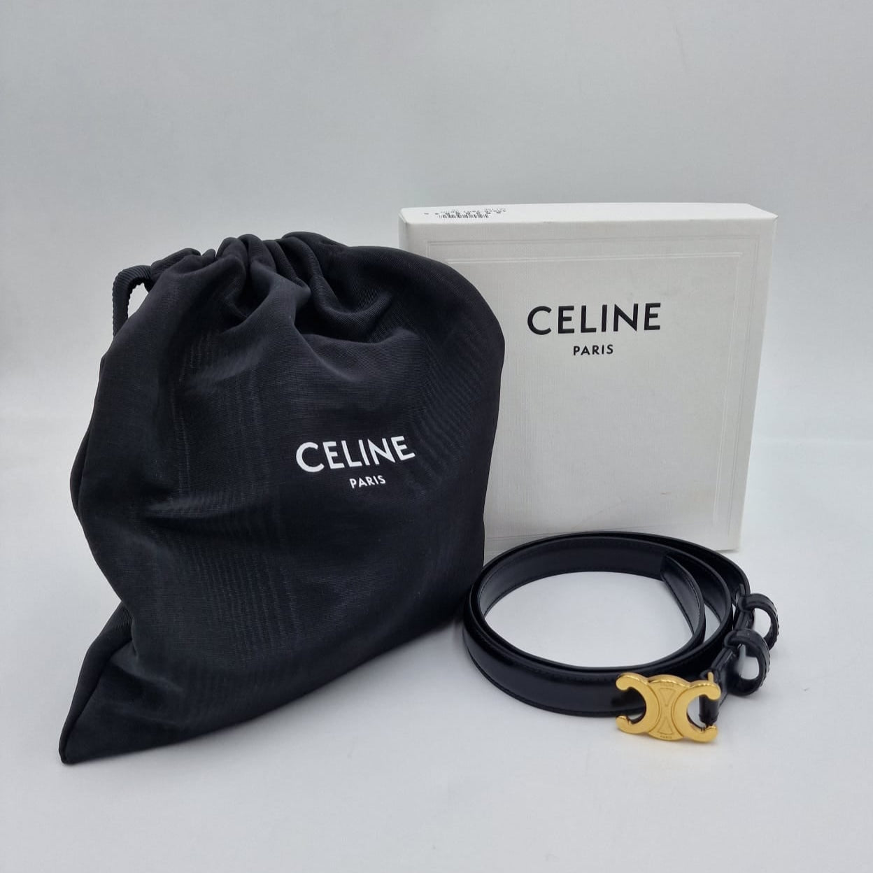 Celine Triomphe Leather Belt