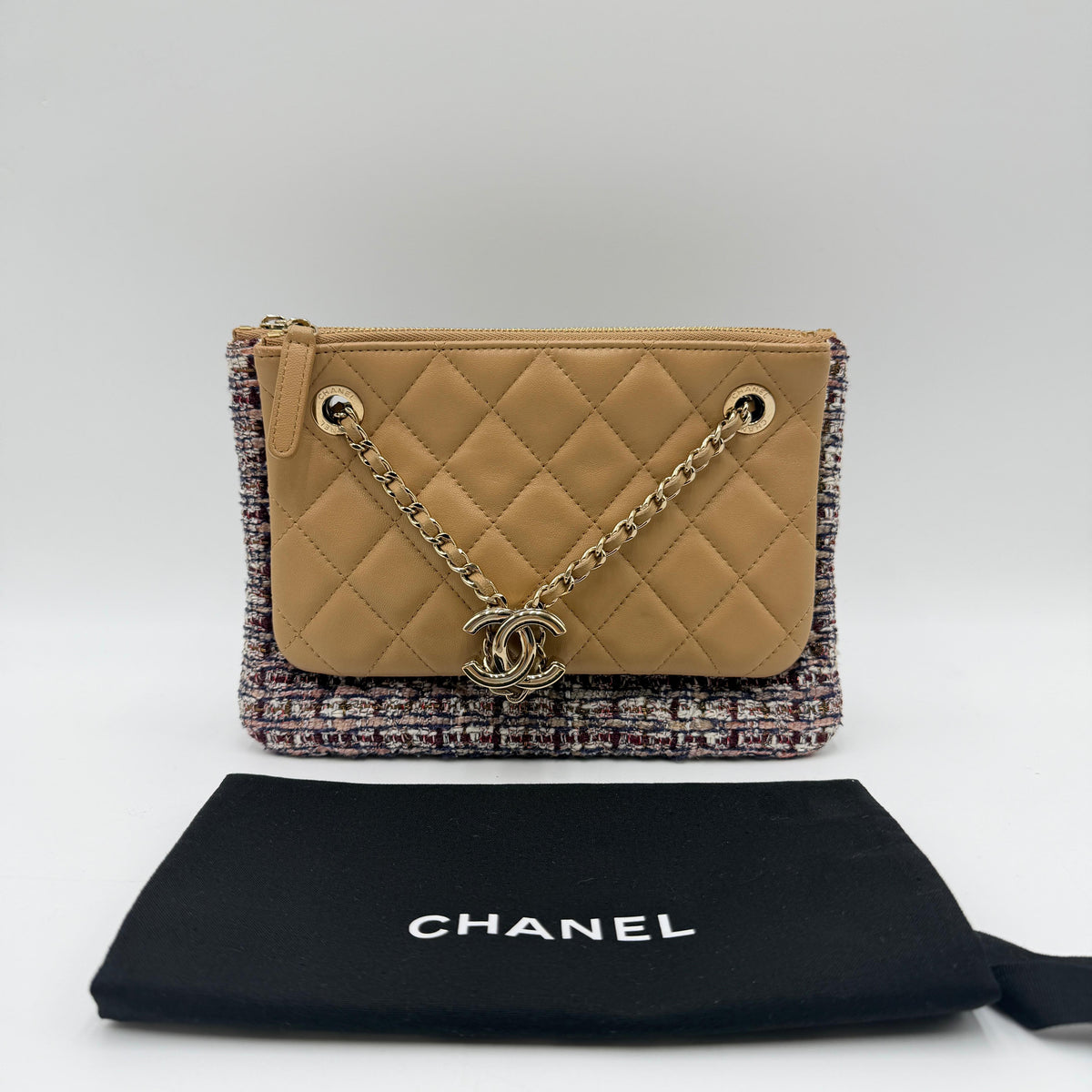 Chanel Lambskin and Tweed Bag