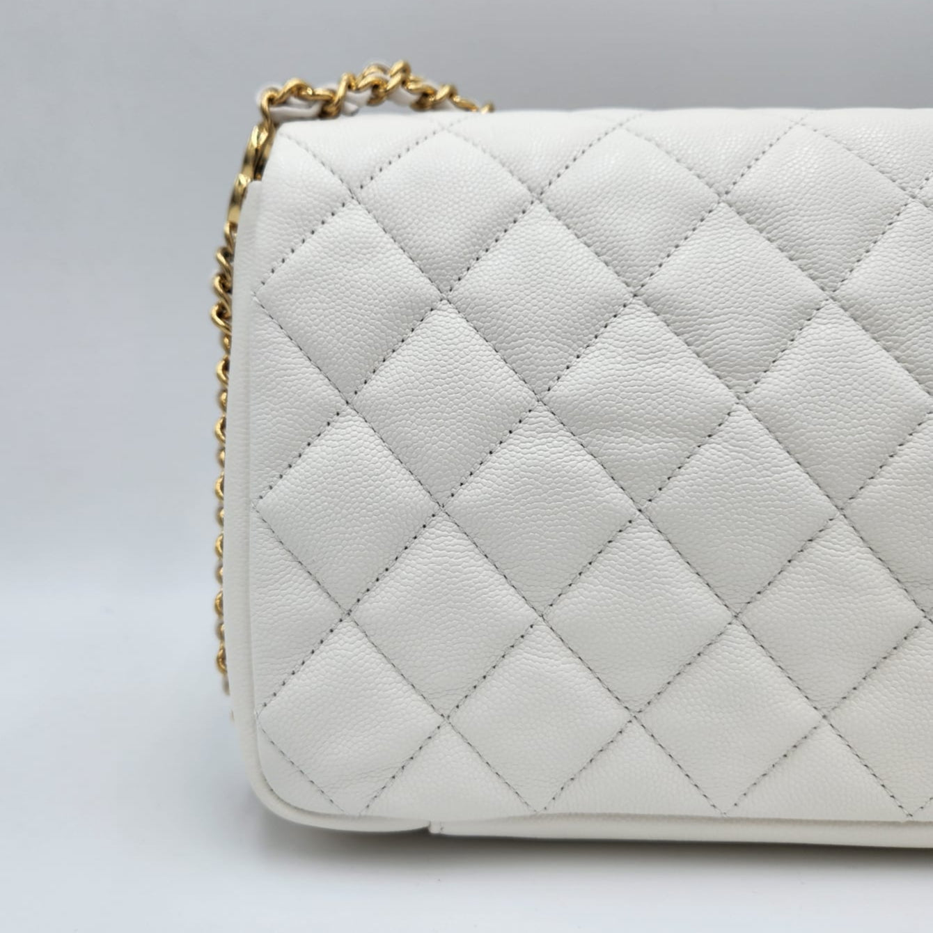 Chanel Classic Flap White Caviar