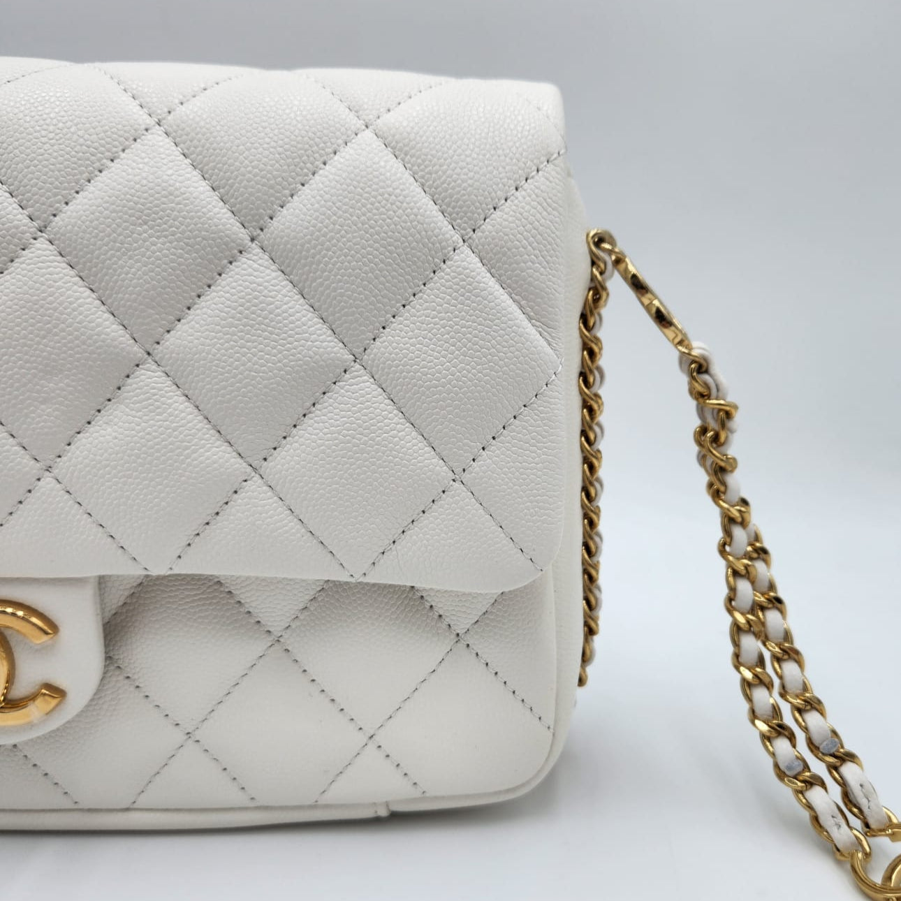Chanel Classic Flap White Caviar