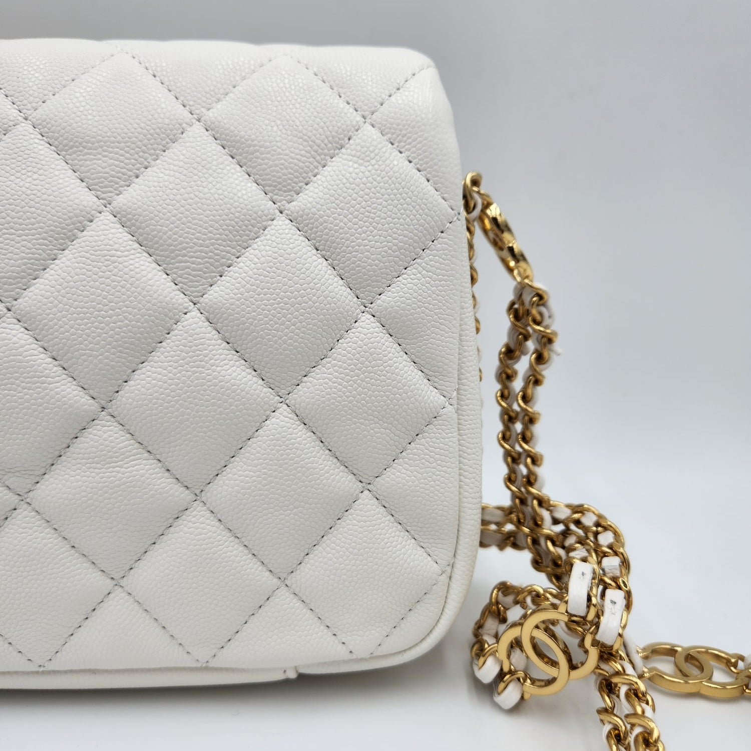 Chanel Classic Flap White Caviar