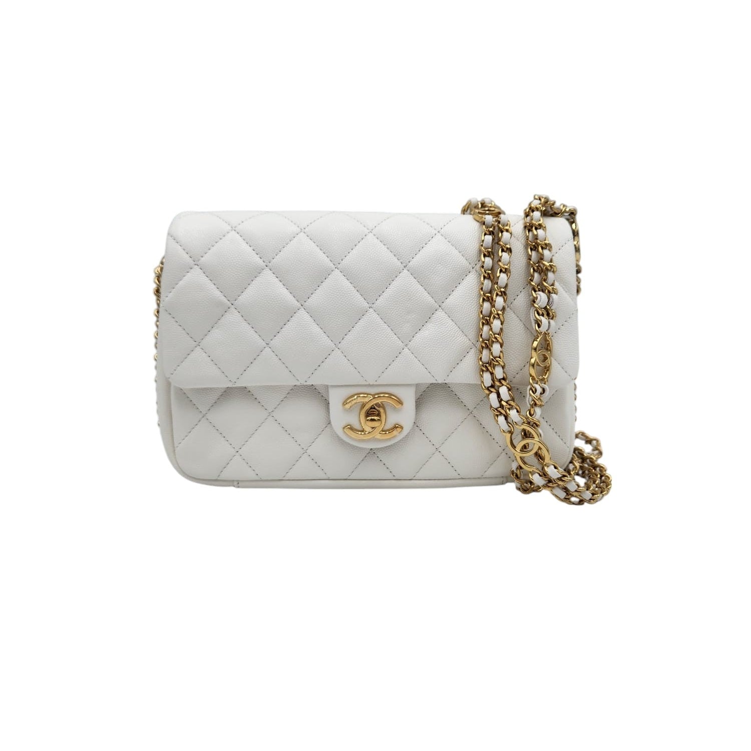 Chanel Classic Flap White Caviar