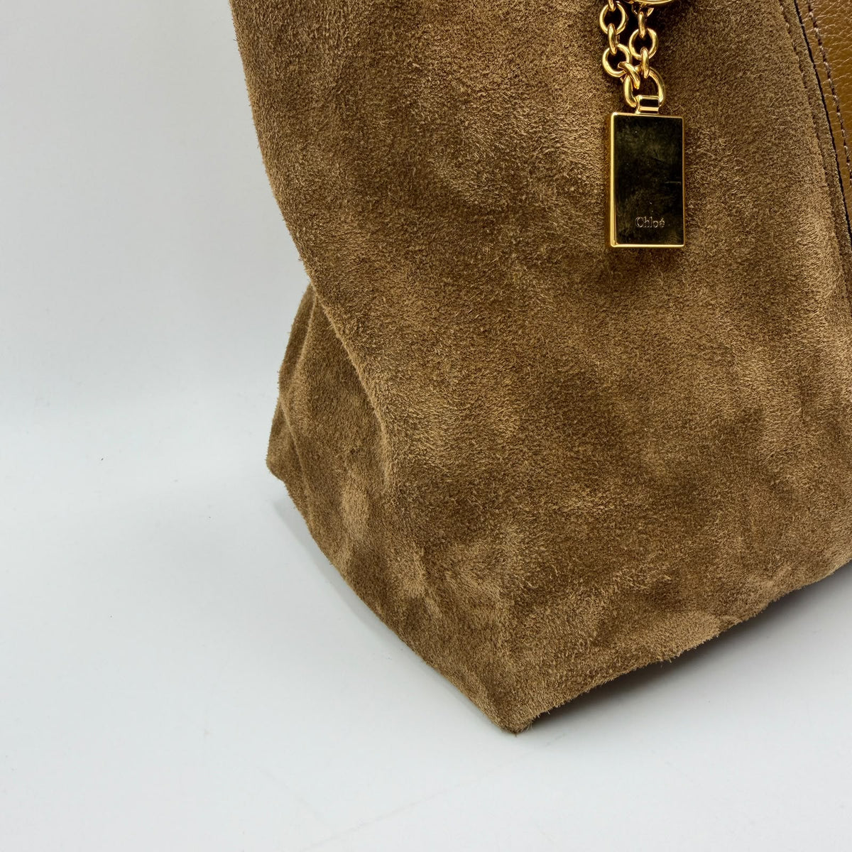 Chloé Spin Tote Suede and Grained Buffalo