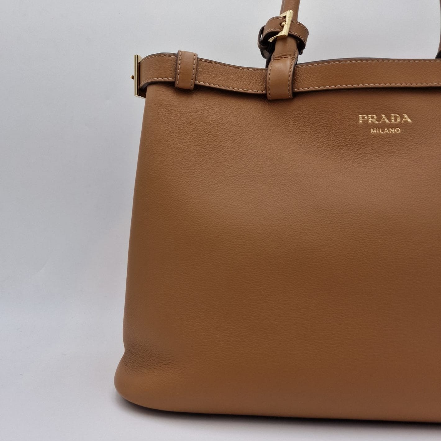 Prada Buckle Medium leather handbag with belt