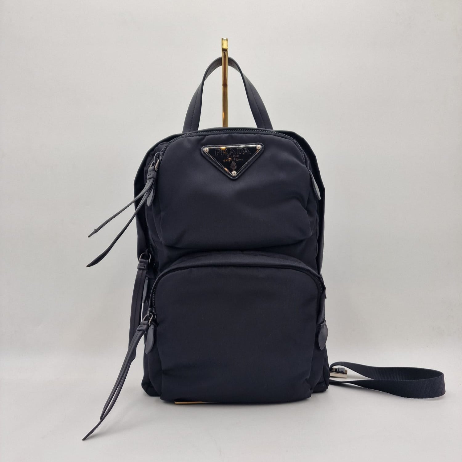 Prada Re-Nylon Saffiano Leather Backpack