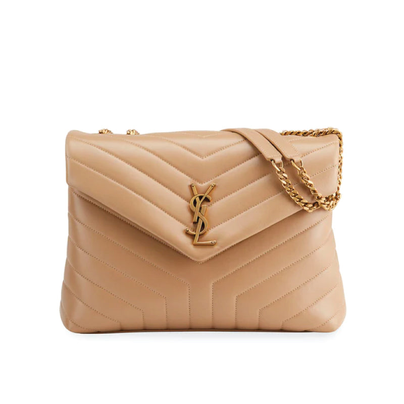 Saint Laurent Loulou Medium Dark Beige