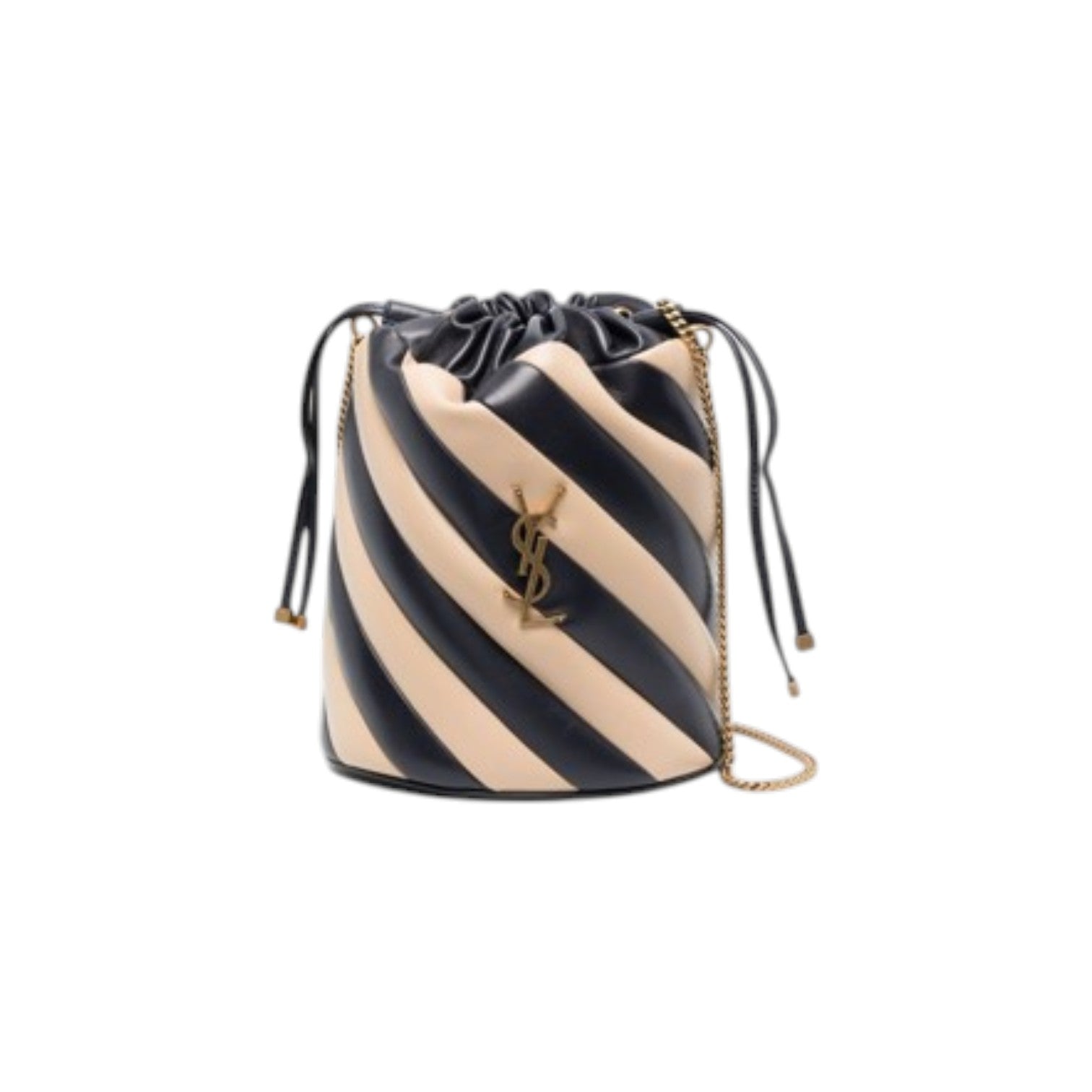 Saint Laurent Alix Striped Bucket