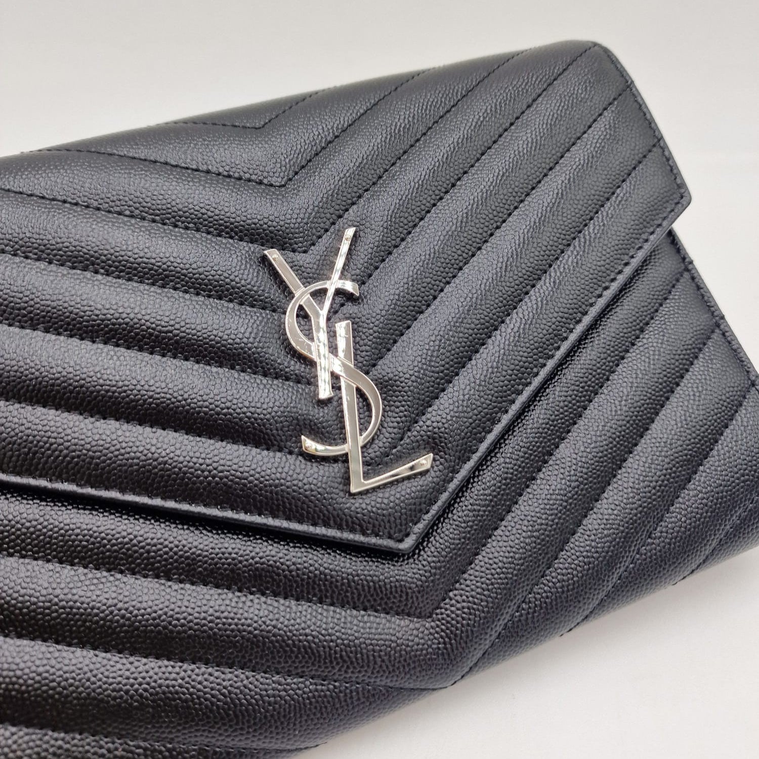 Saint Laurent New Pouch Monogram Clutch