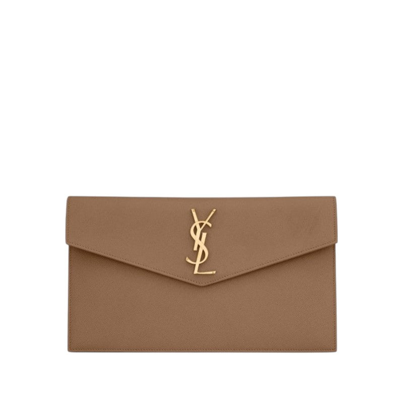 Saint Laurent Uptown Clutch Taupe