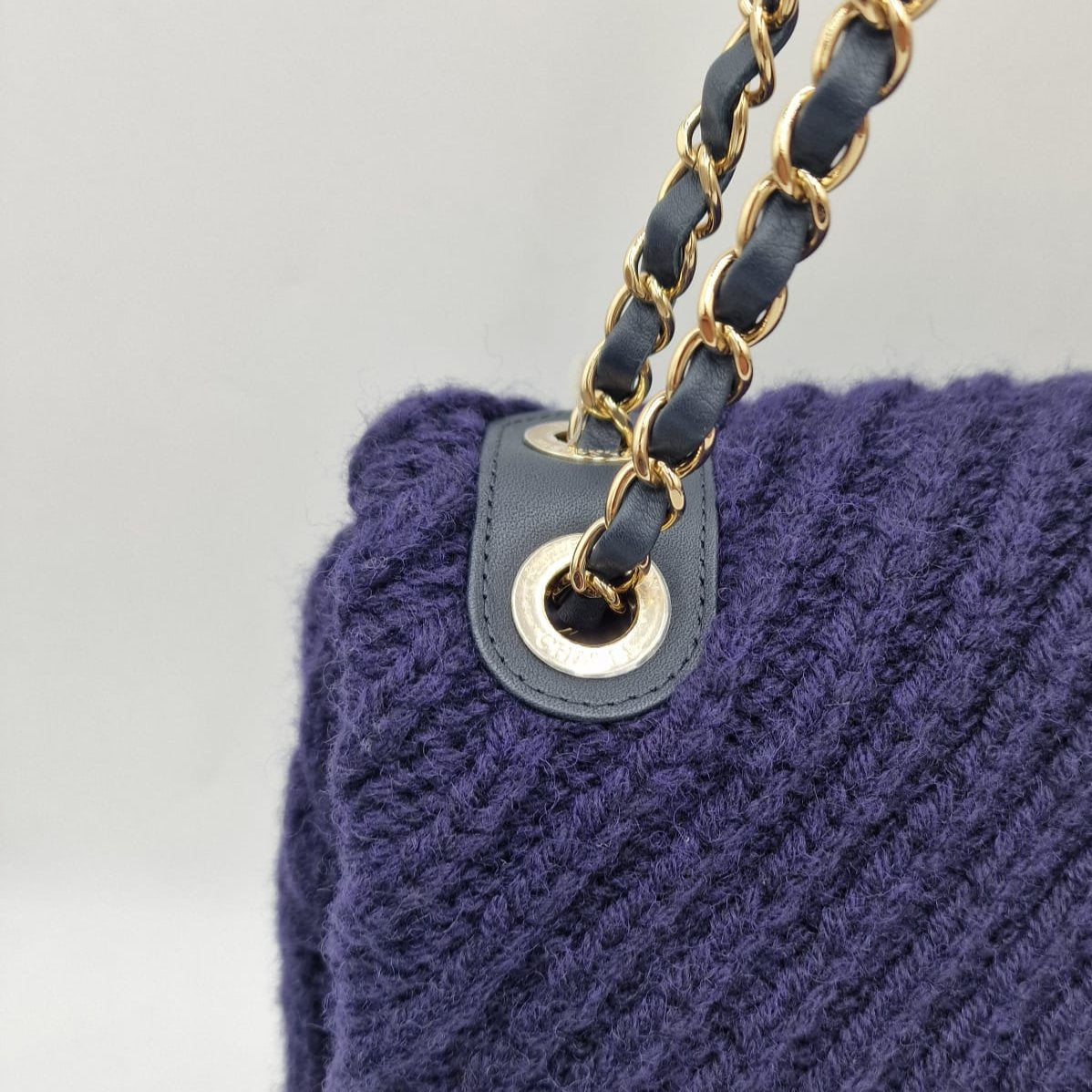 Chanel Knit Flap Large Bag