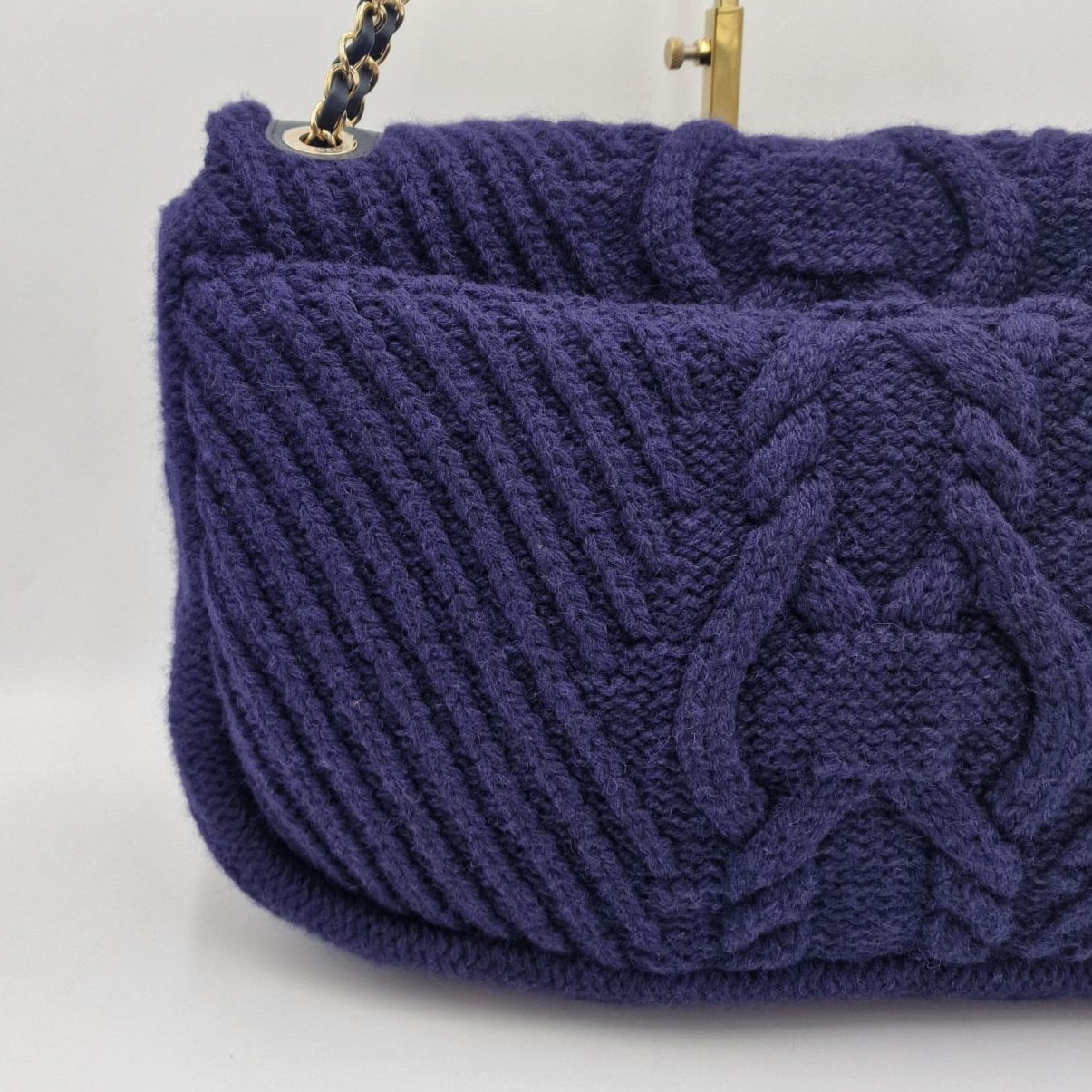 Chanel Knit Flap Large Bag