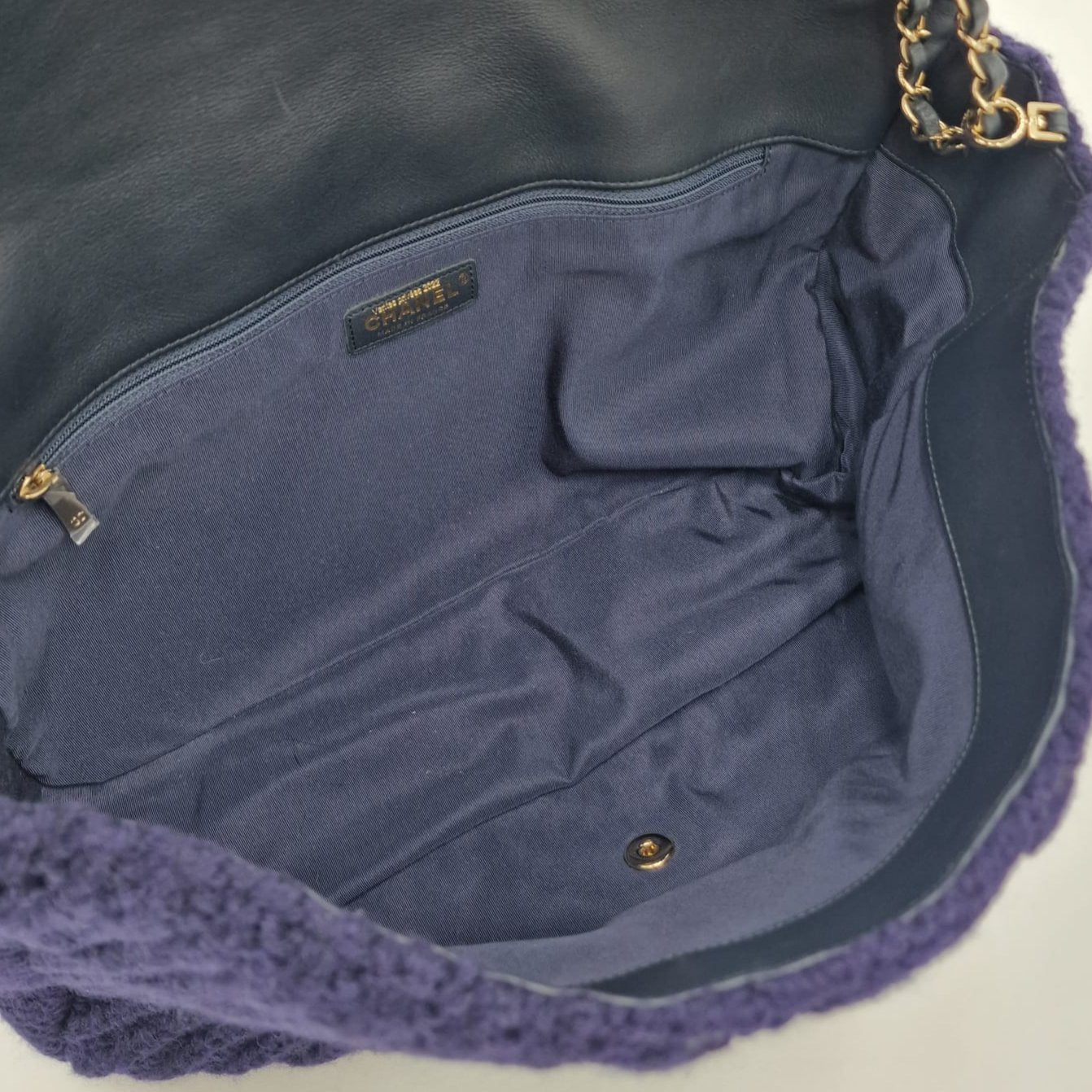 Chanel Knit Flap Large Bag
