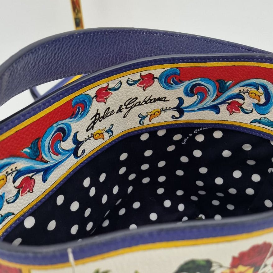 Dolce & Gabbana Majolica Print Bucket Bag