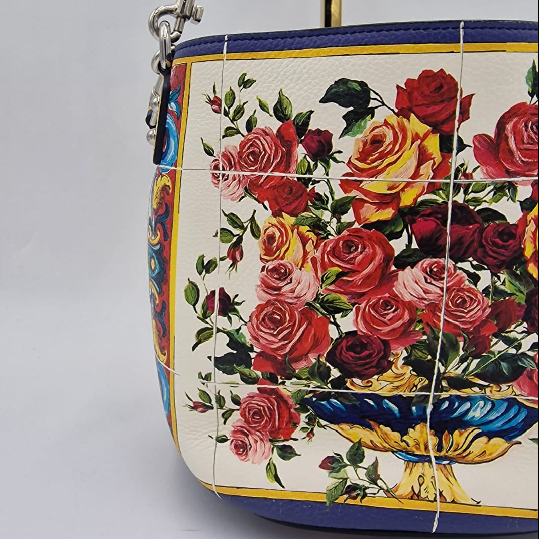 Dolce & Gabbana Majolica Print Bucket Bag
