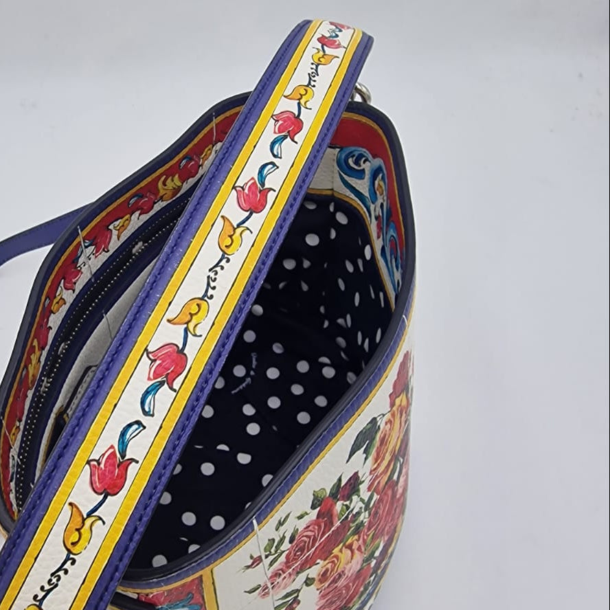 Dolce & Gabbana Majolica Print Bucket Bag