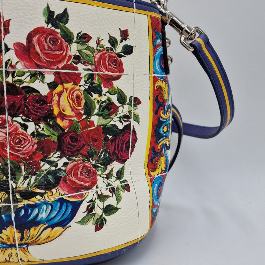 Dolce & Gabbana Majolica Print Bucket Bag