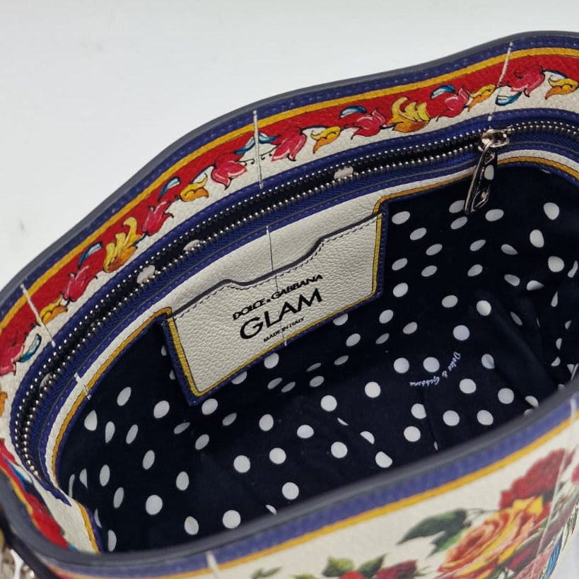 Dolce & Gabbana Majolica Print Bucket Bag