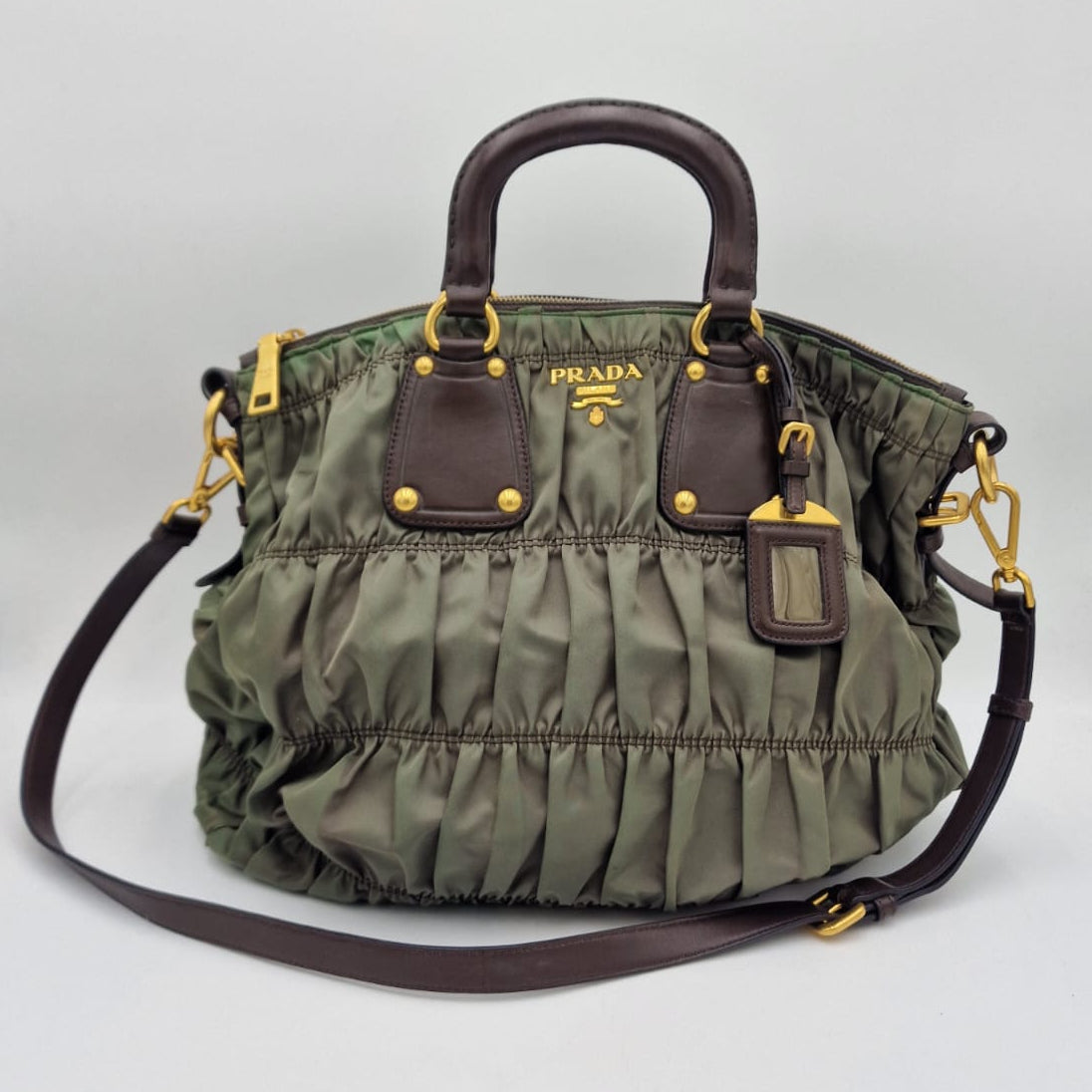 Prada Green Tessuto Gaufre