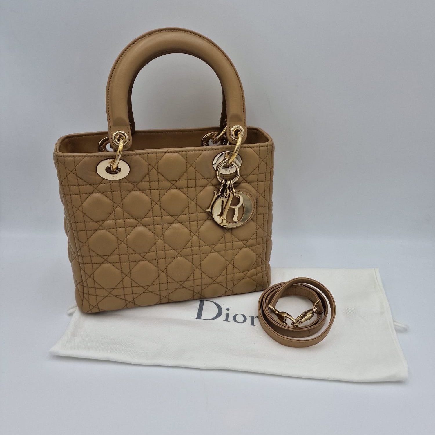 Dior Lady Medium Beige bag