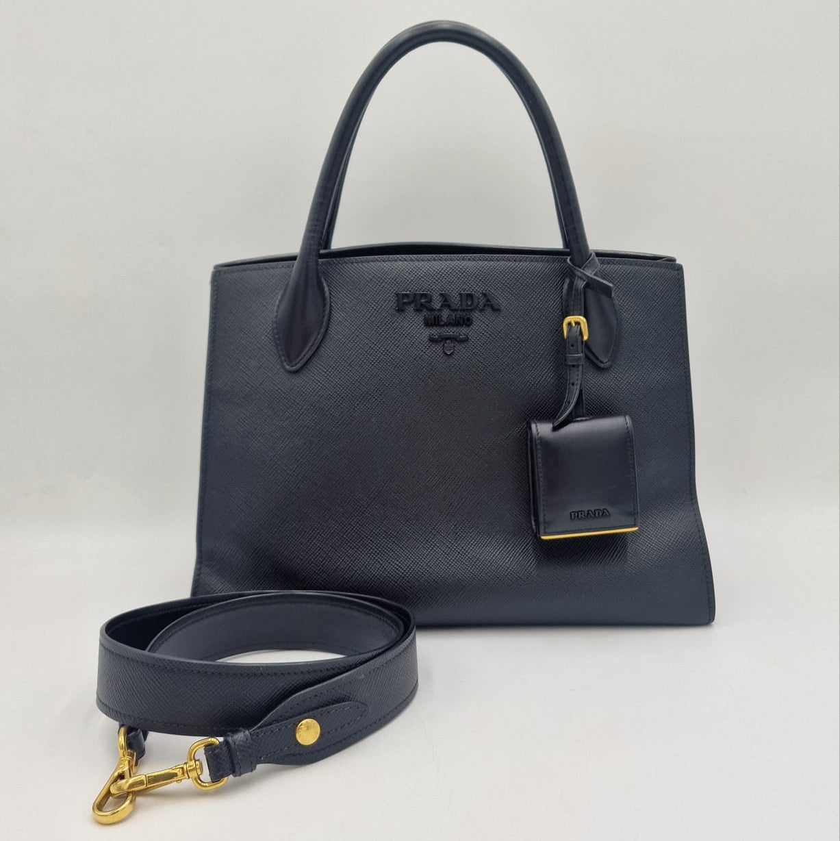Prada Monochrome Saffiano Tote