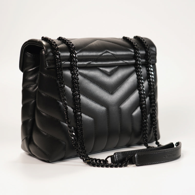 Saint Laurent Loulou Small Leather Bag Black