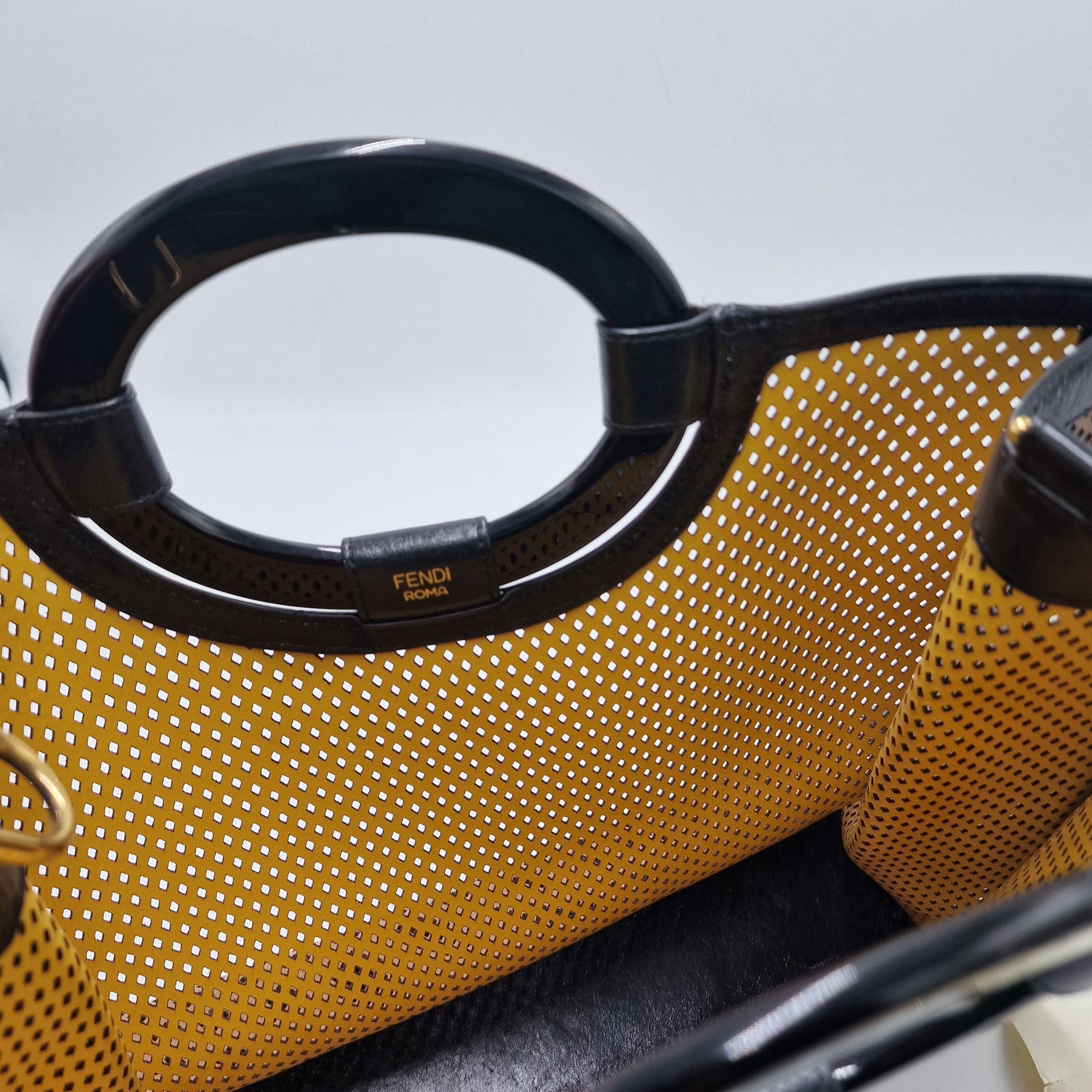 Fendi Medium Runaway Perforated Leather Shopper