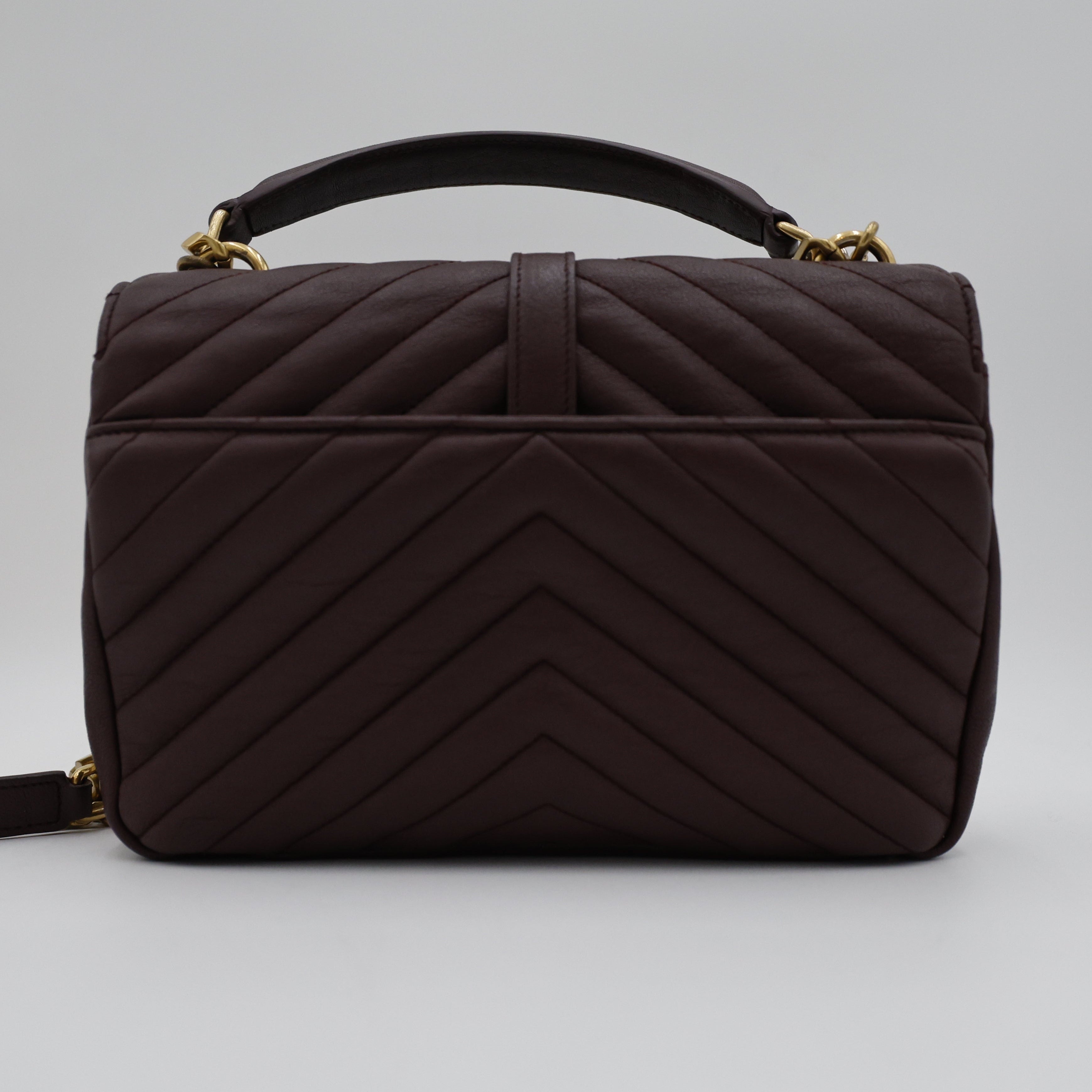 Saint Laurent College Medium Bordeaux