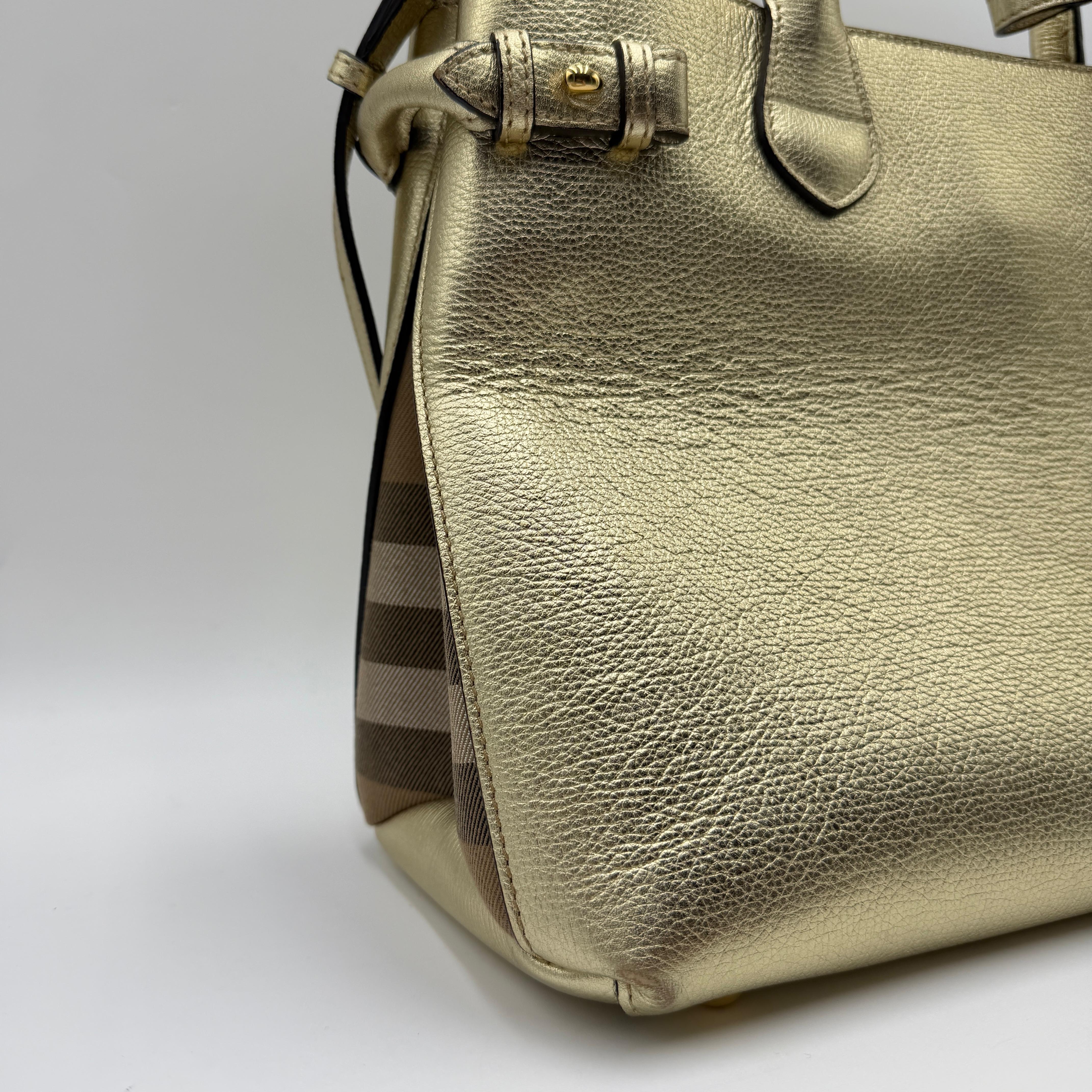 Burberry Metallic House Check Medium Tote