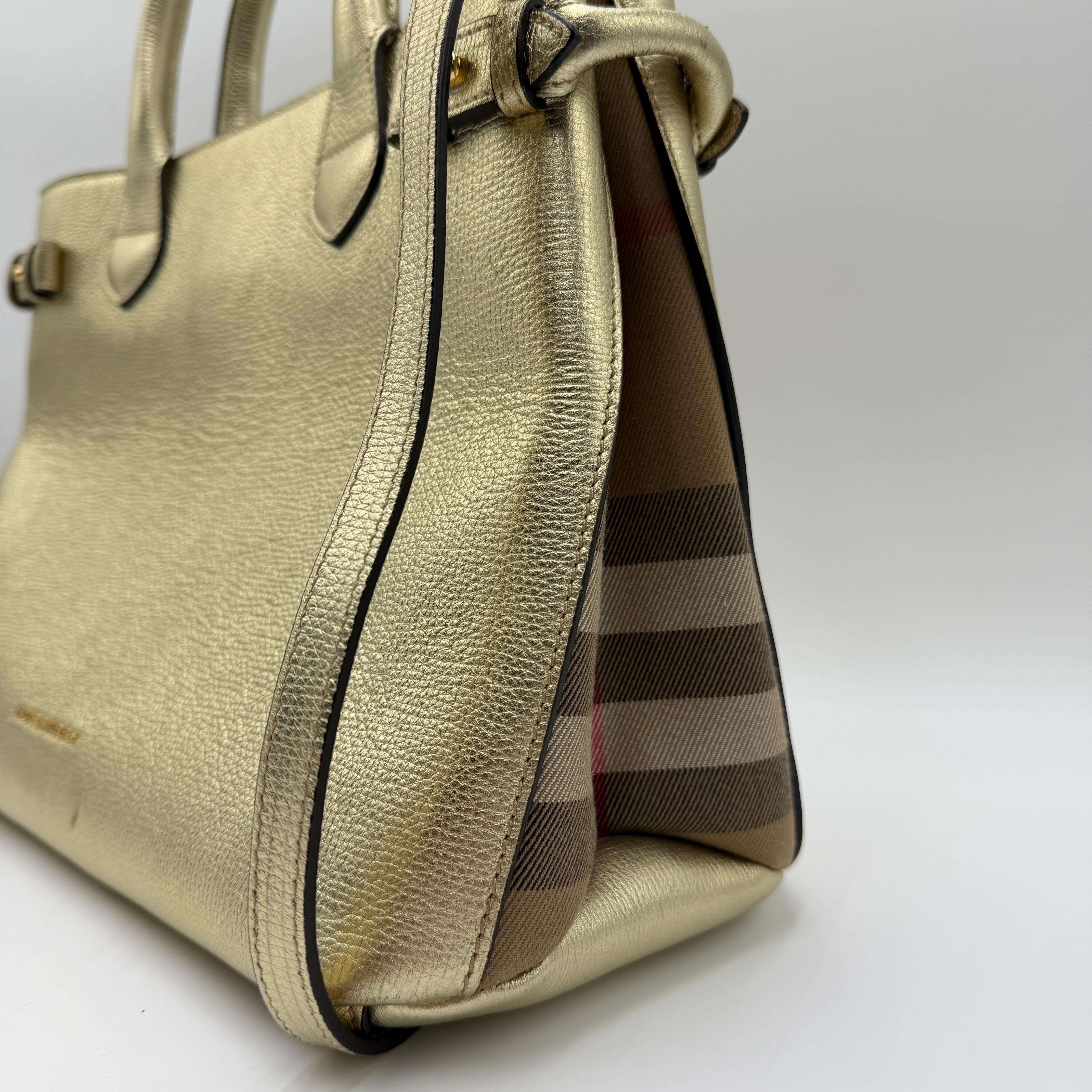 Burberry Metallic House Check Medium Tote
