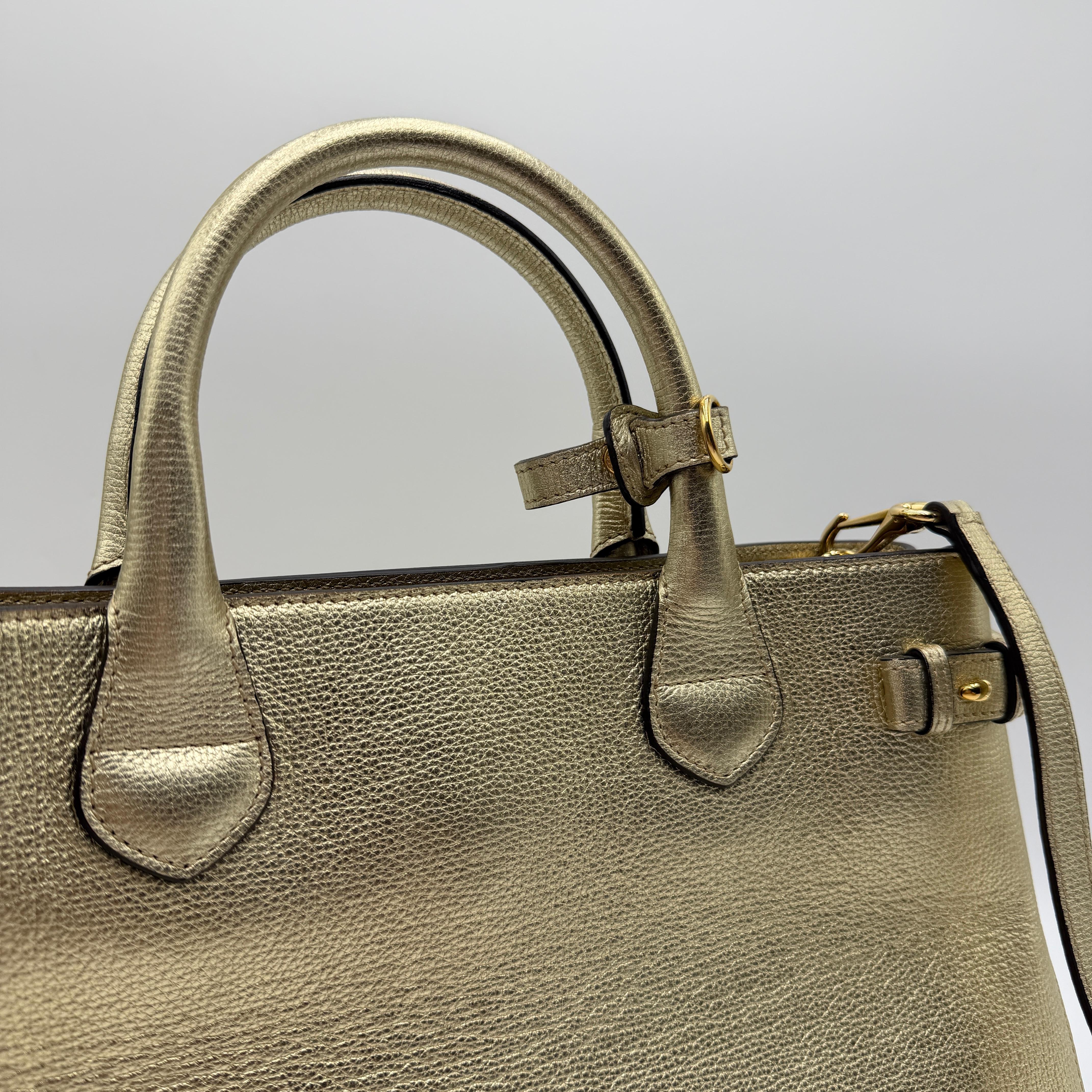 Burberry Metallic House Check Medium Tote