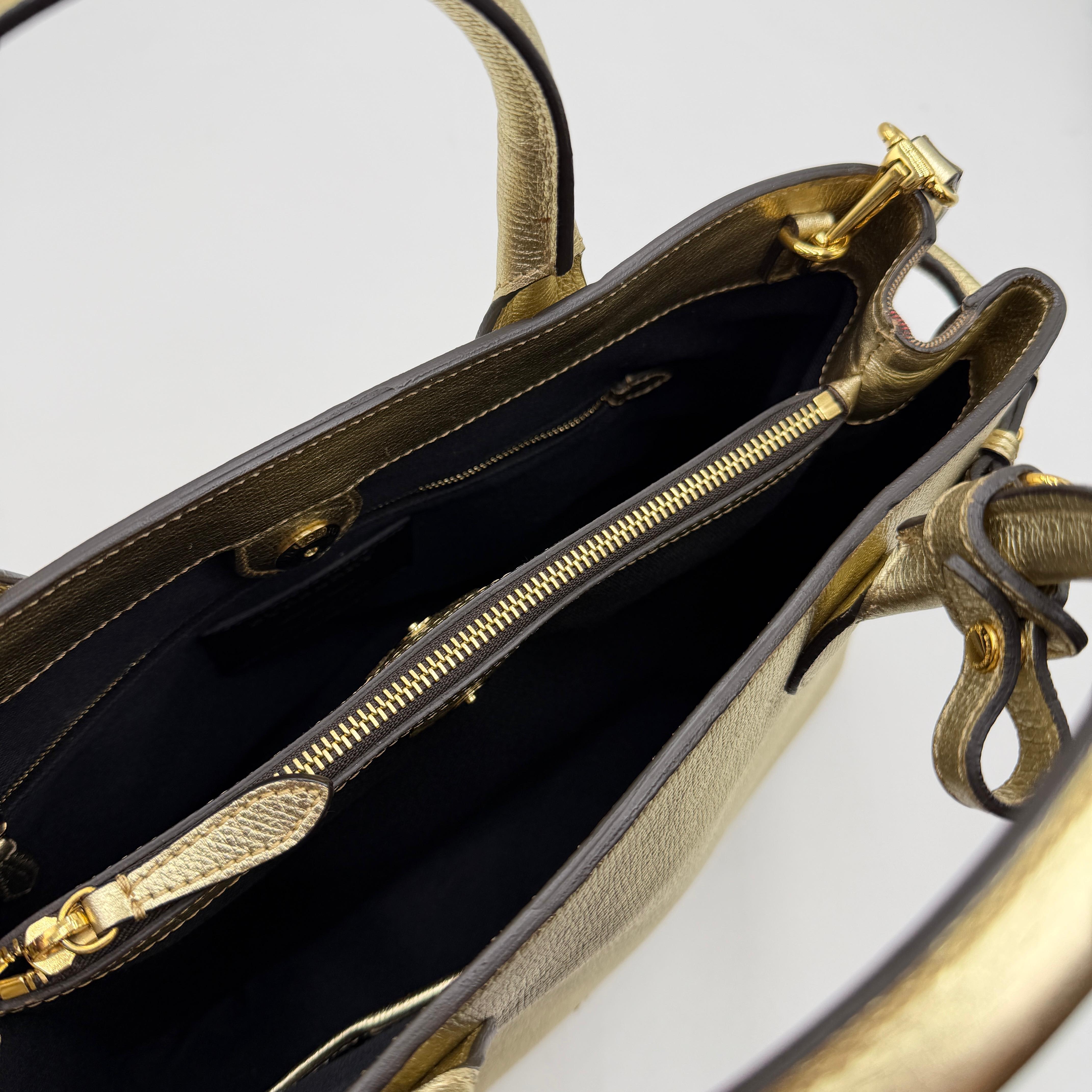 Burberry Metallic House Check Medium Tote