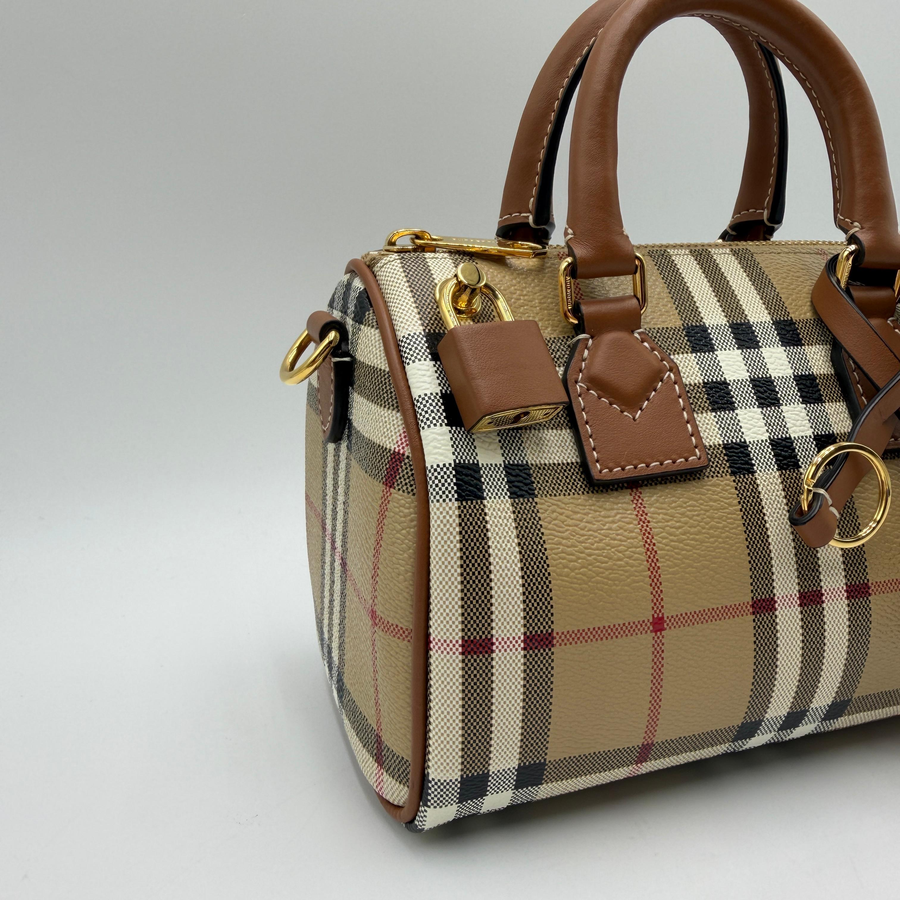 Burberry Mini Check Bowling Bag
