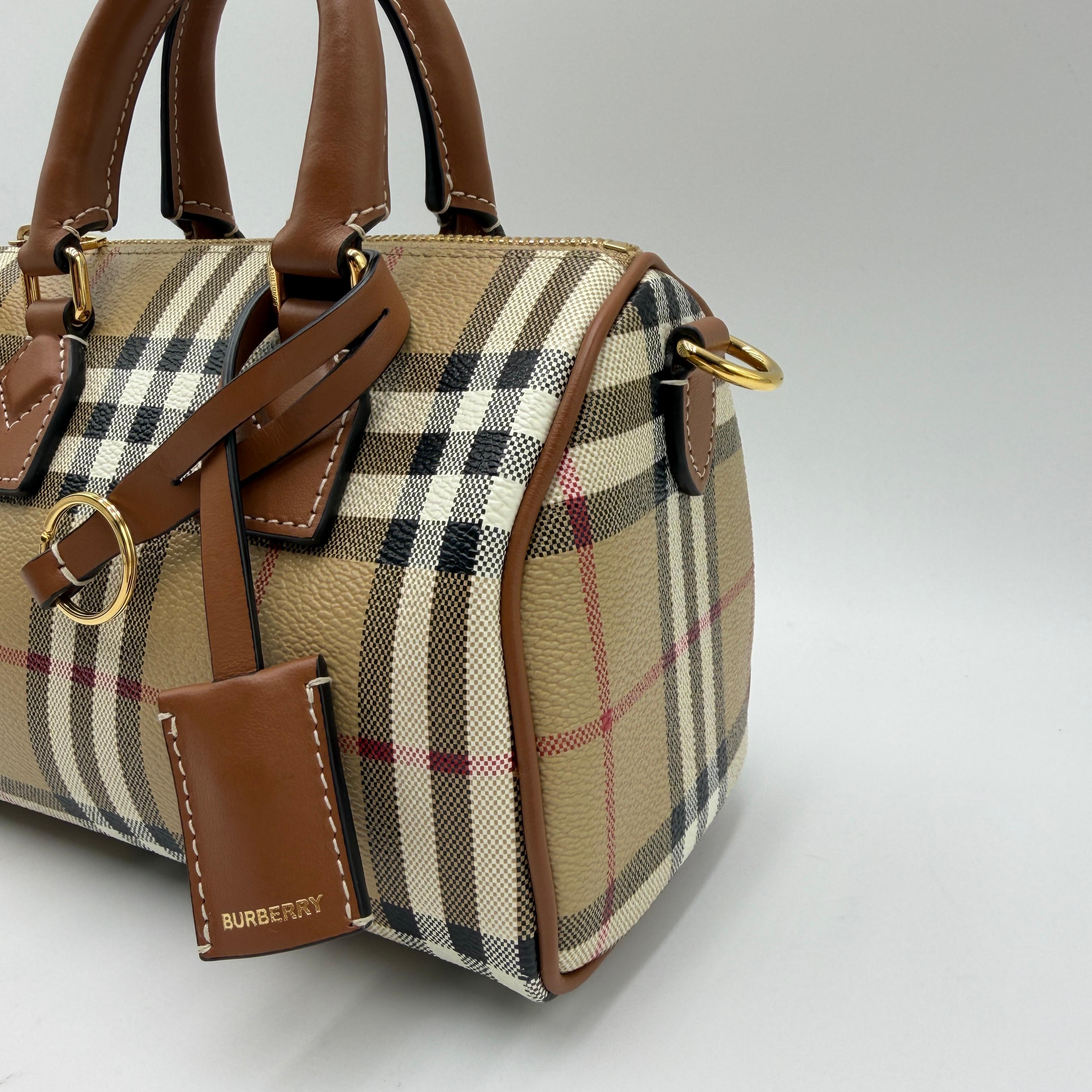Burberry Mini Check Bowling Bag