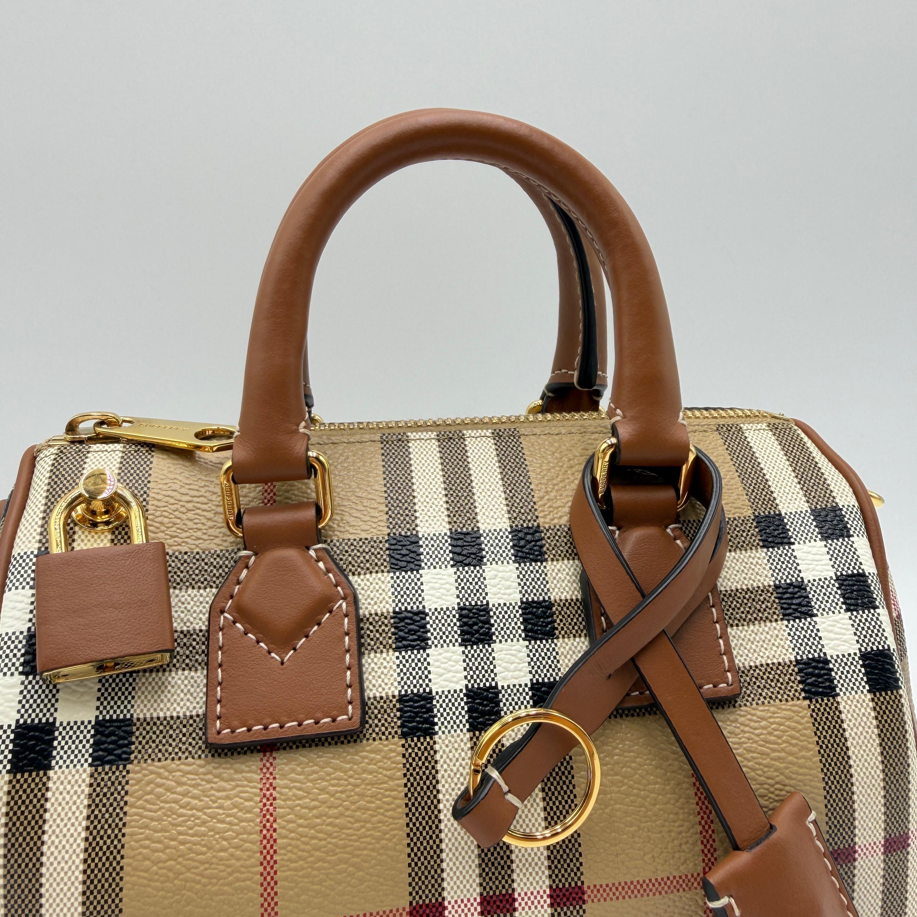 Burberry Mini Check Bowling Bag