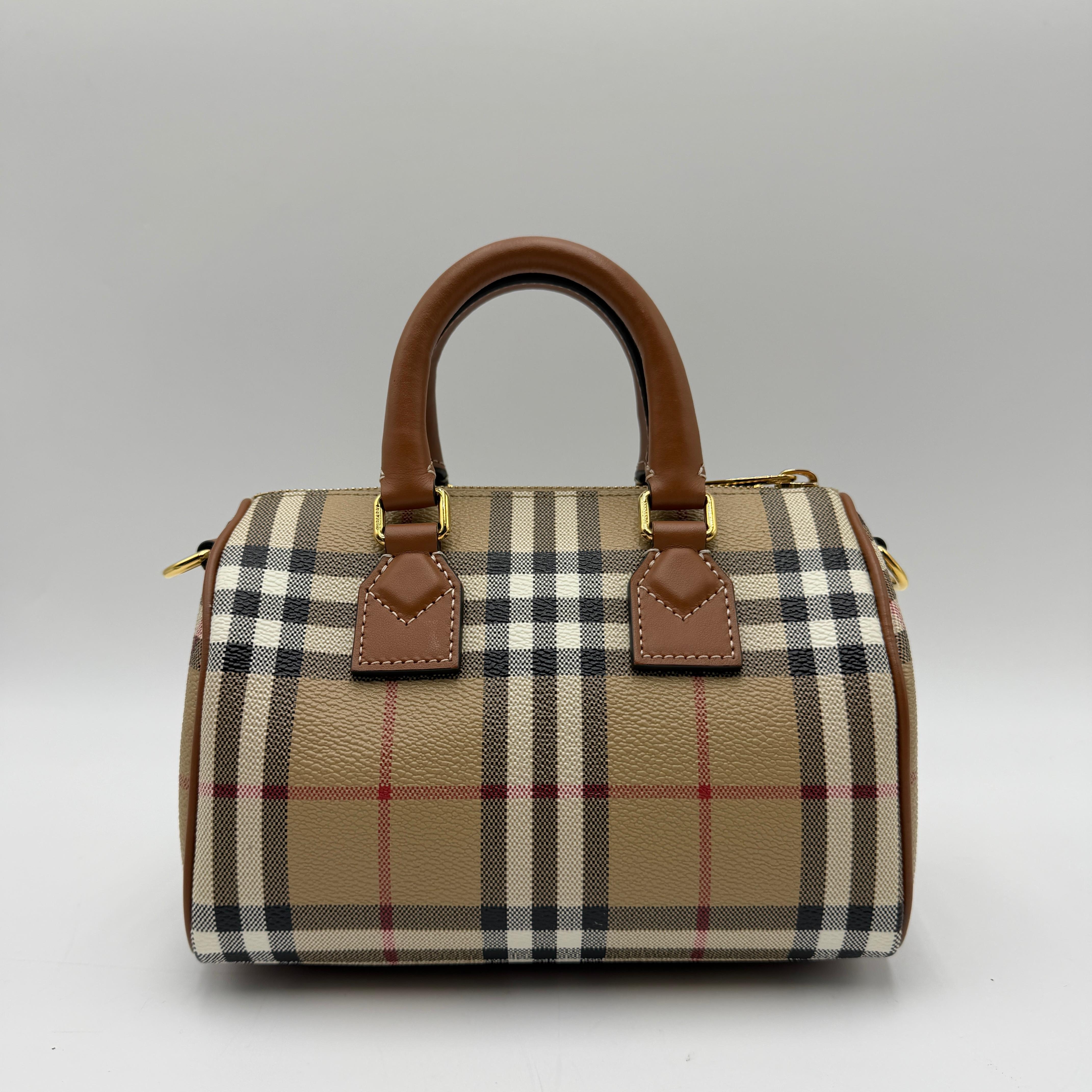 Burberry Mini Check Bowling Bag