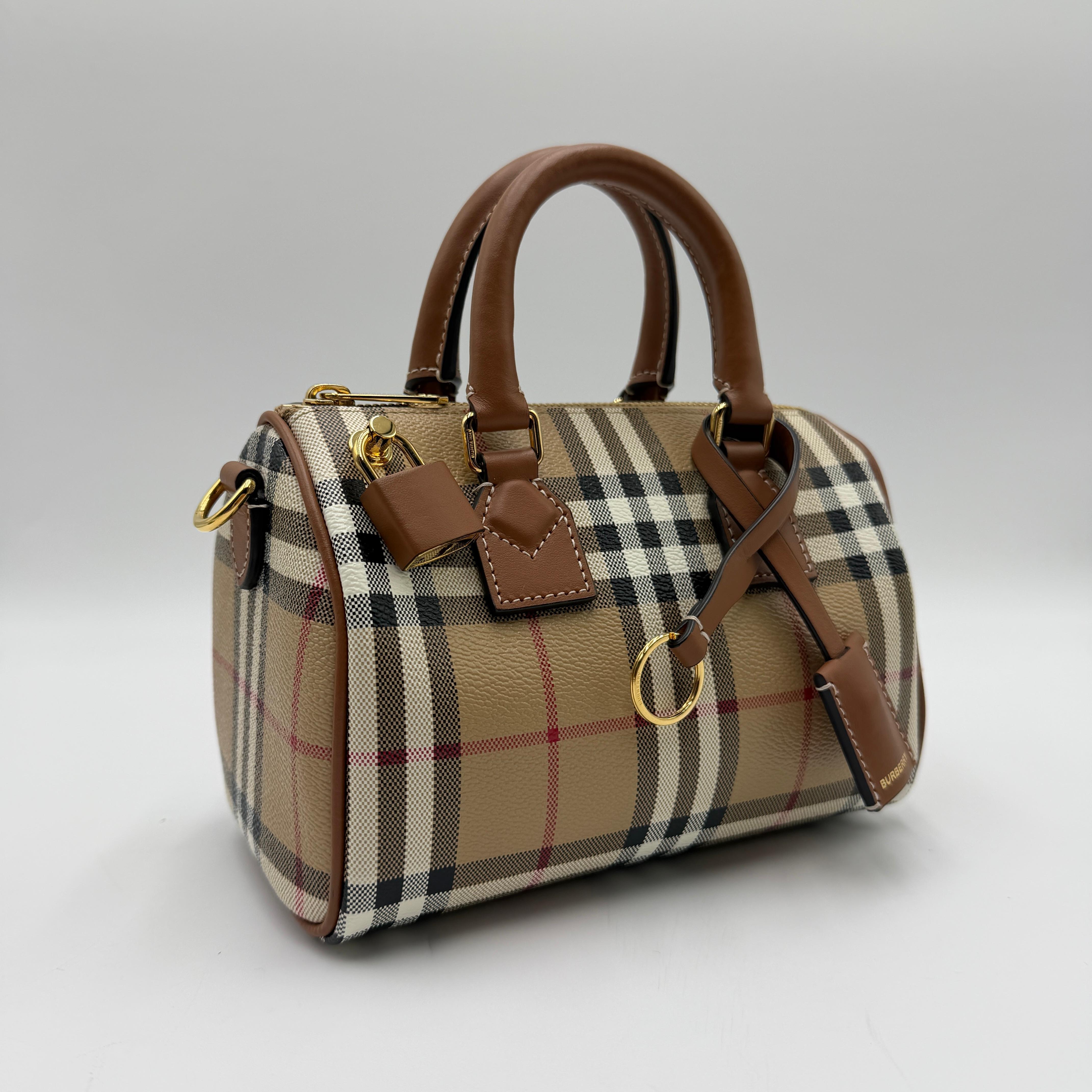 Burberry Mini Check Bowling Bag