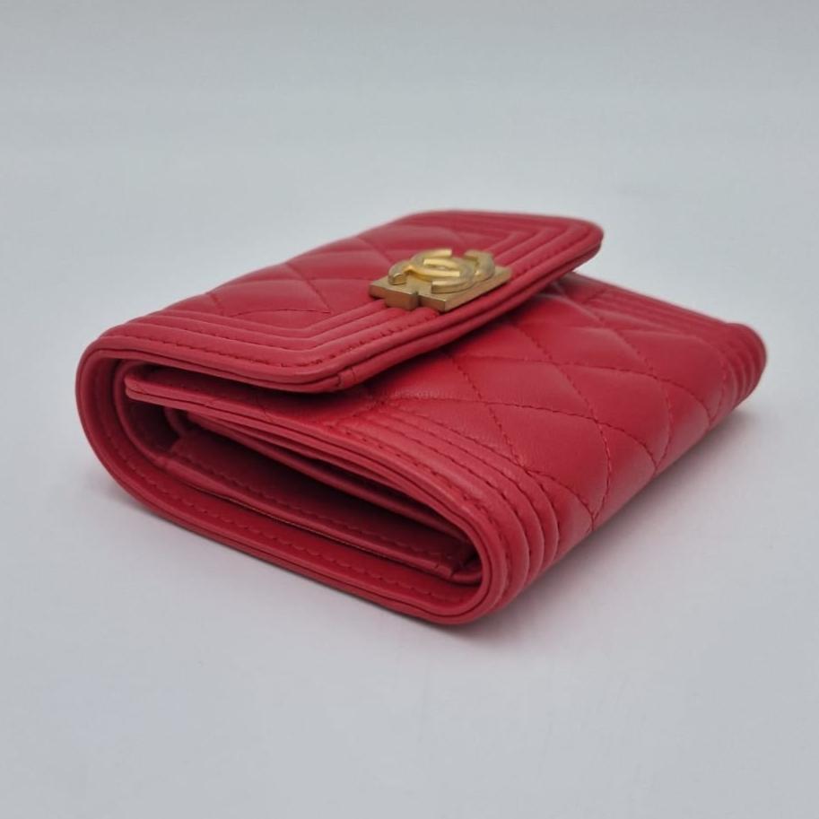 Chanel Boy Flat Small Wallet
