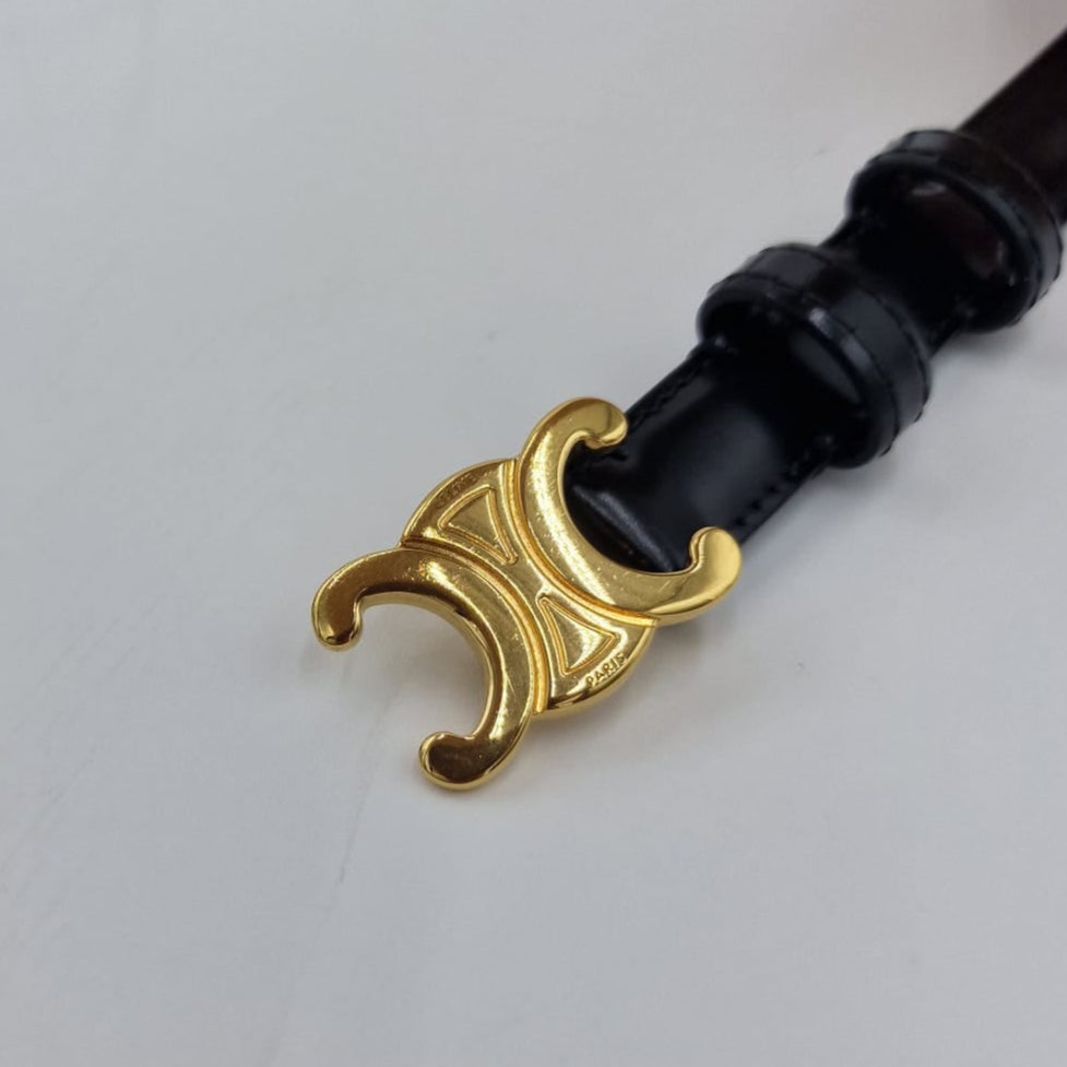 Celine Triomphe Leather Belt