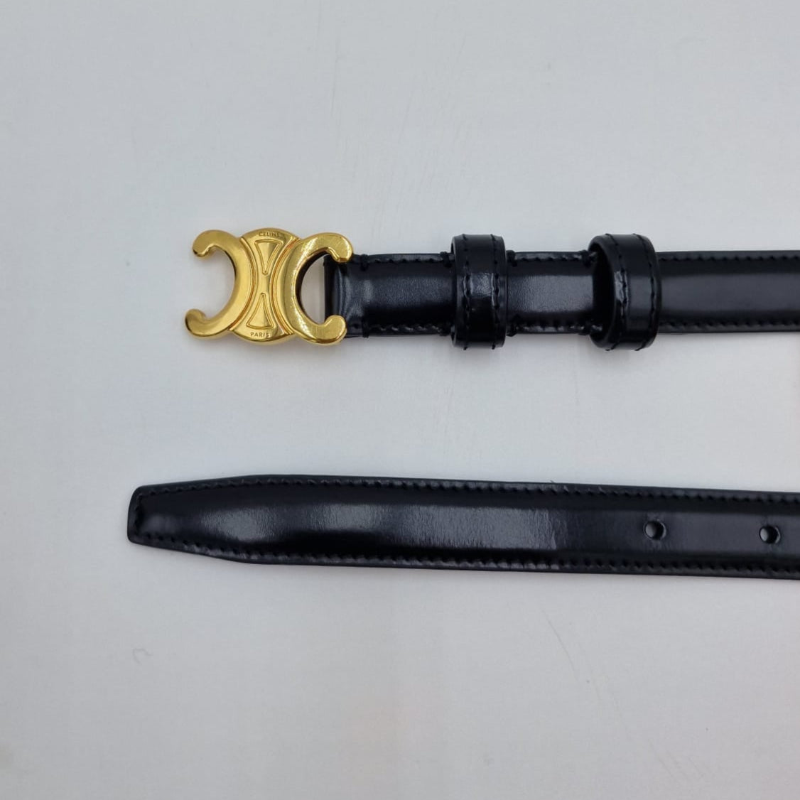 Celine Triomphe Leather Belt