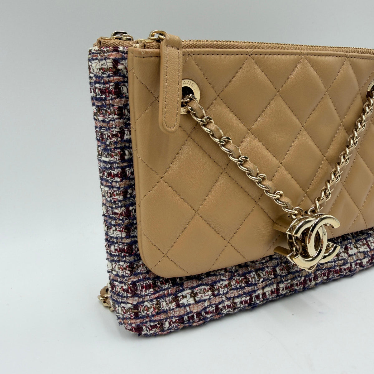 Chanel Lambskin and Tweed Bag