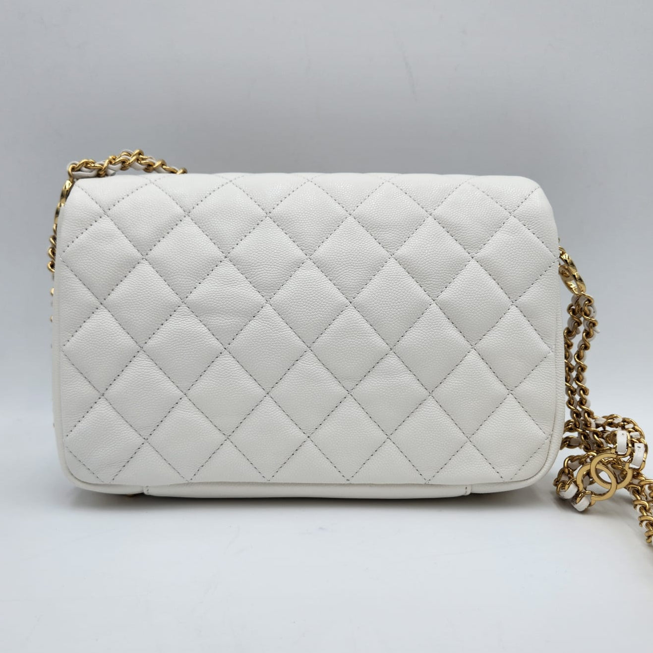 Chanel Classic Flap White Caviar