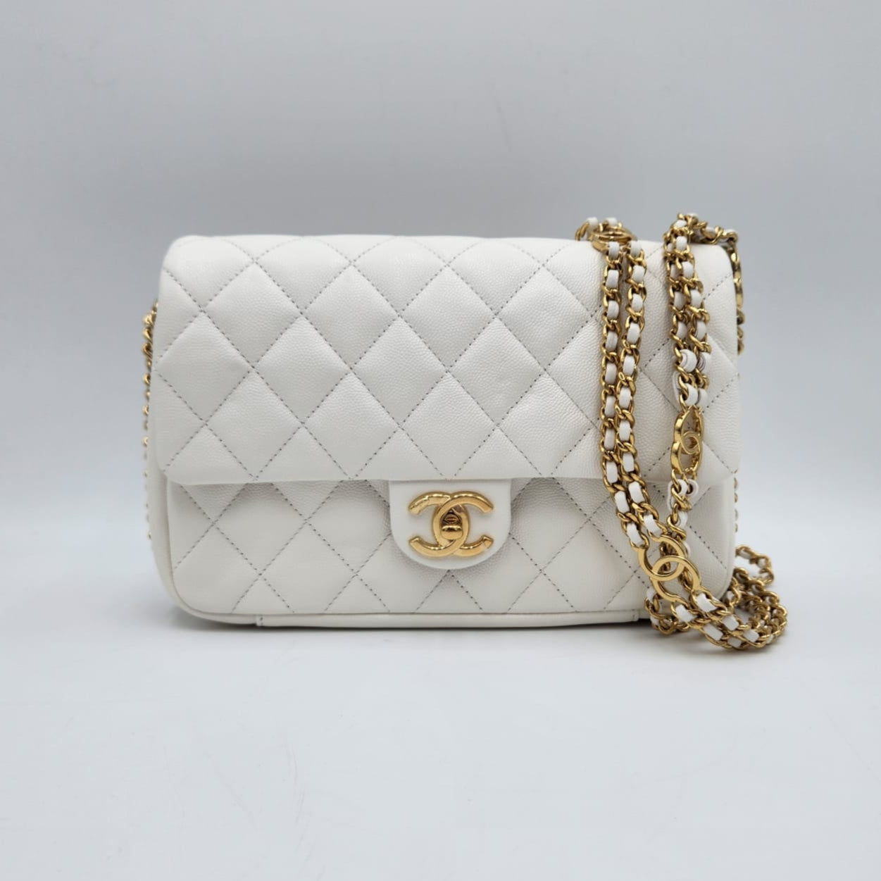 Chanel Classic Flap White Caviar