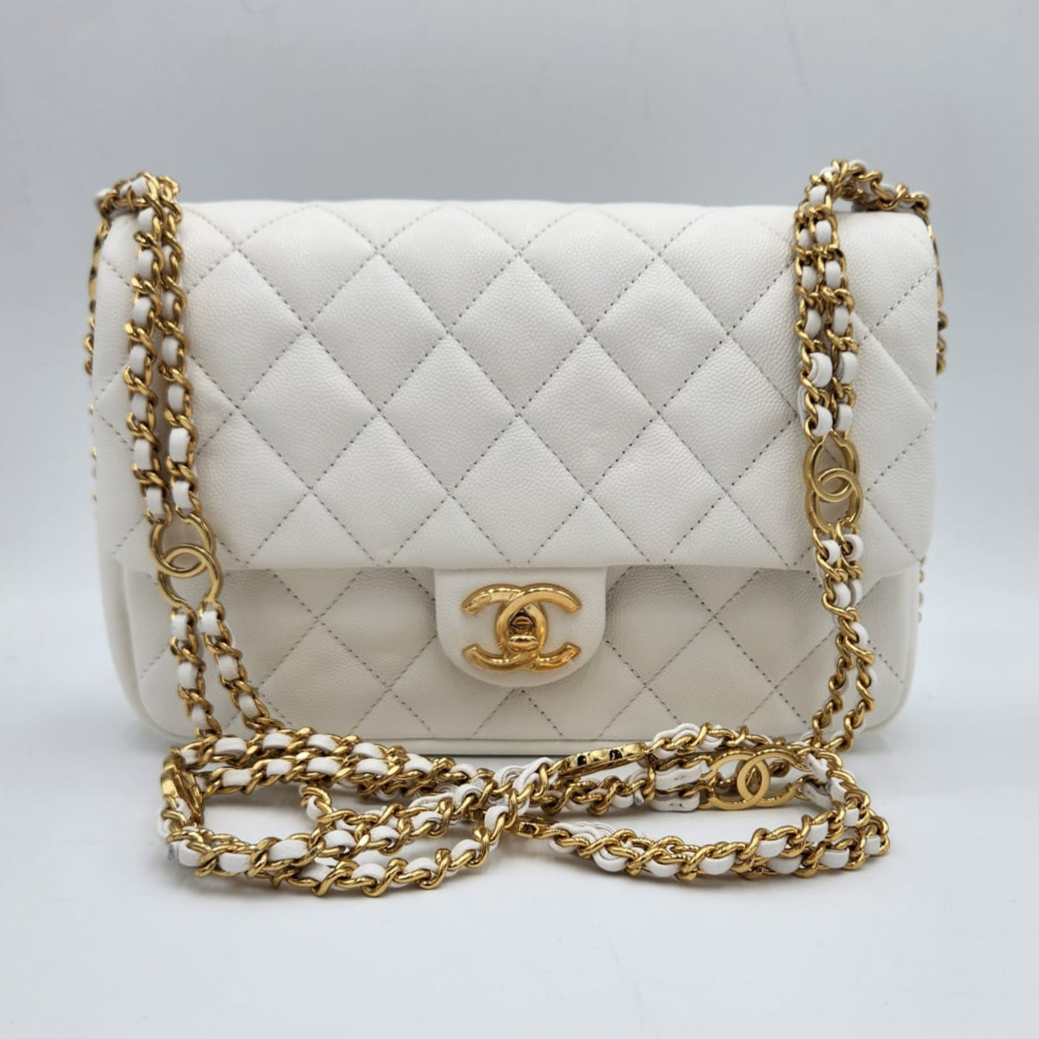 Chanel Classic Flap White Caviar