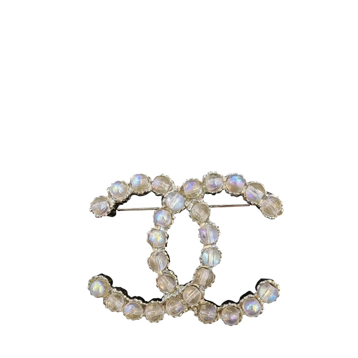 Chanel Glass Pearl CC Brooch