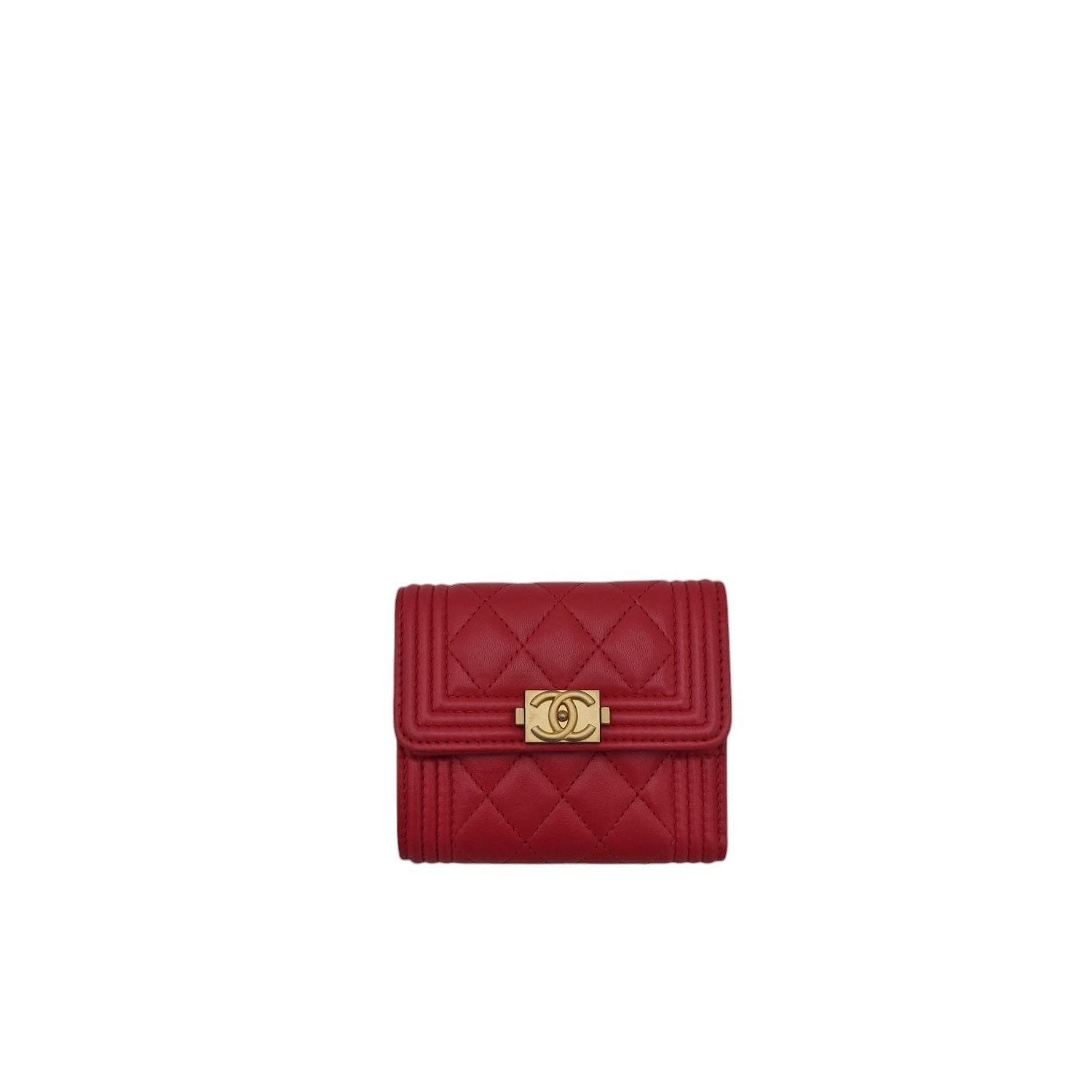 Chanel Boy Flat Small Wallet