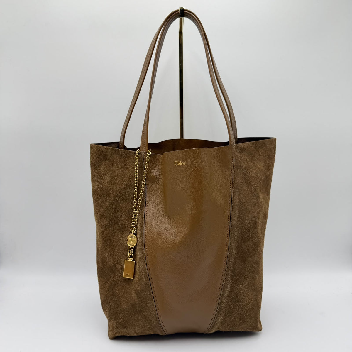 Chloé Spin Tote Suede and Grained Buffalo