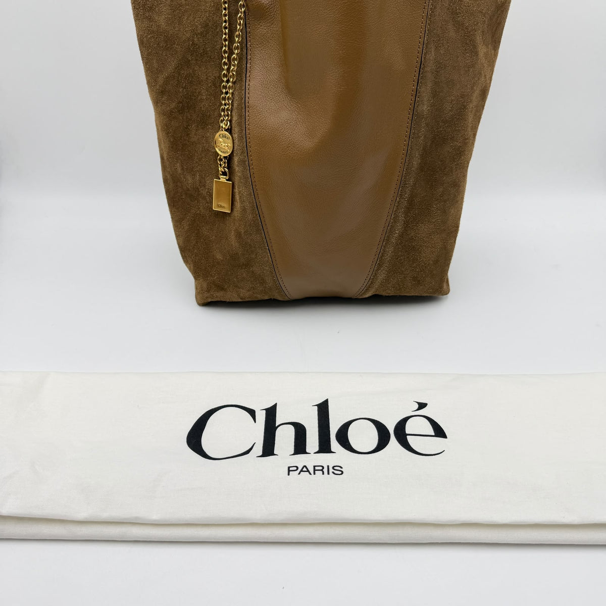 Chloé Spin Tote Suede and Grained Buffalo