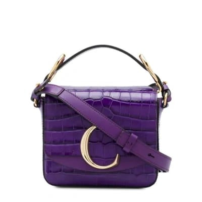 Chloé Mini C Croco Effect